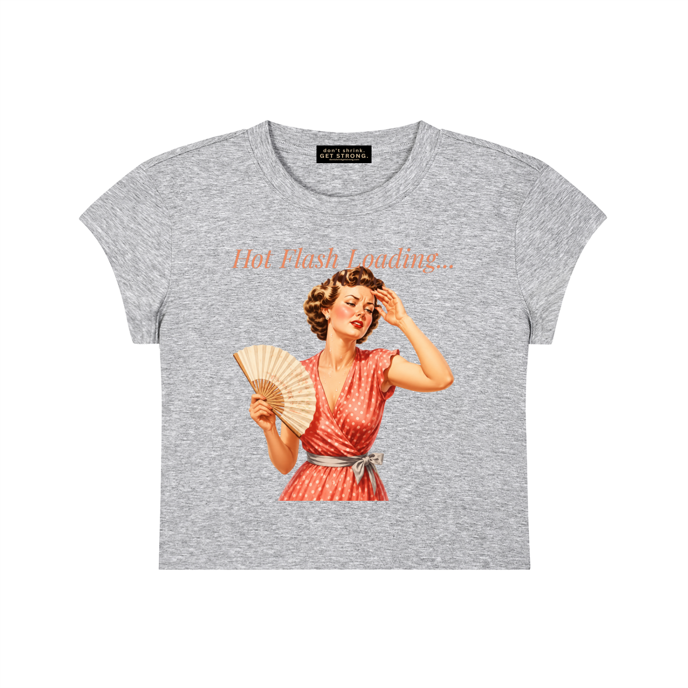 Hot Flash Loading Capped Sleeve Cropped Tee