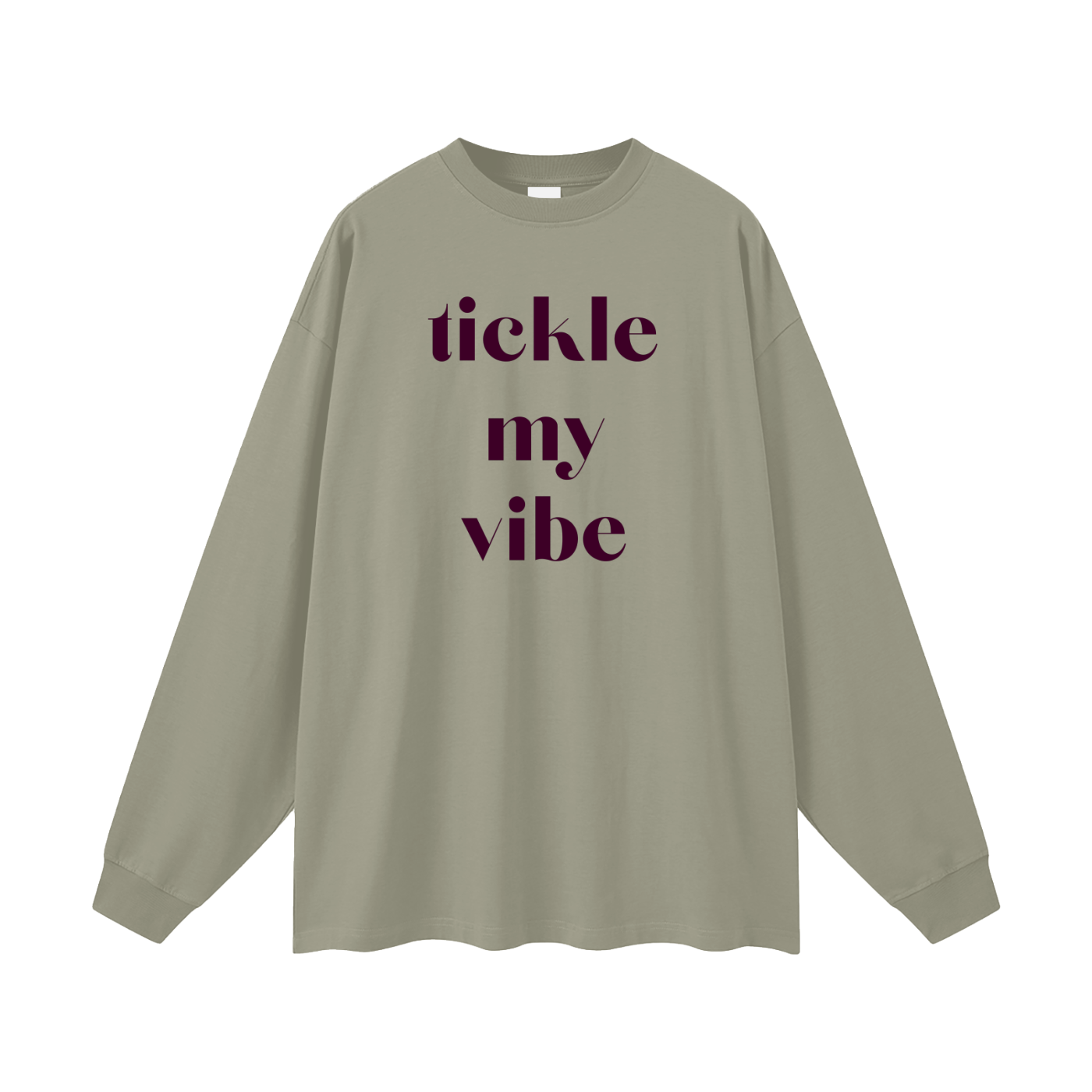 Tickle My Vibe Oversized Long Sleeve Tee