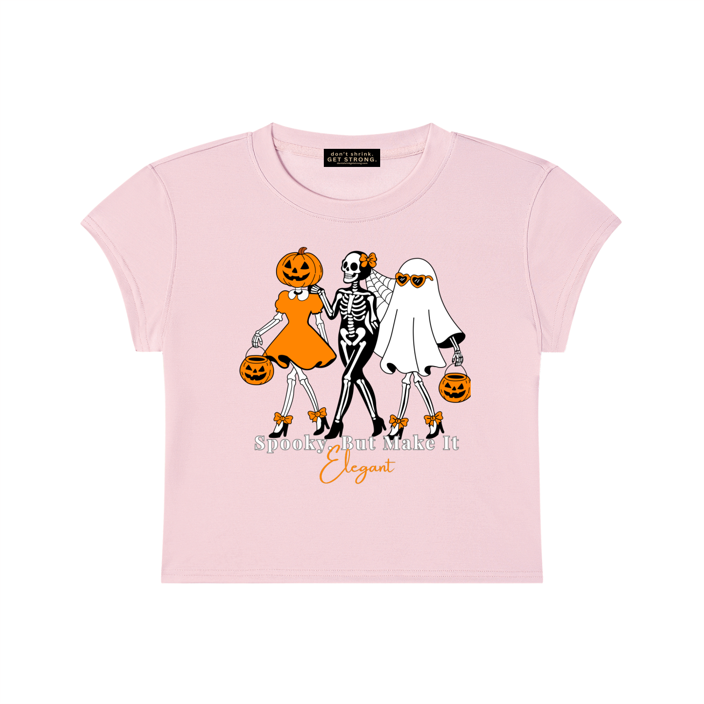 Spooky, But Make It Elegant Capped Sleeve Crop Tee
