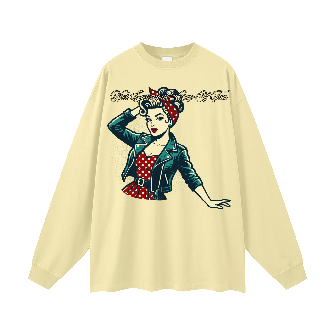 Not Everyone's Cup Of Tea Oversized Long Sleeve Tee