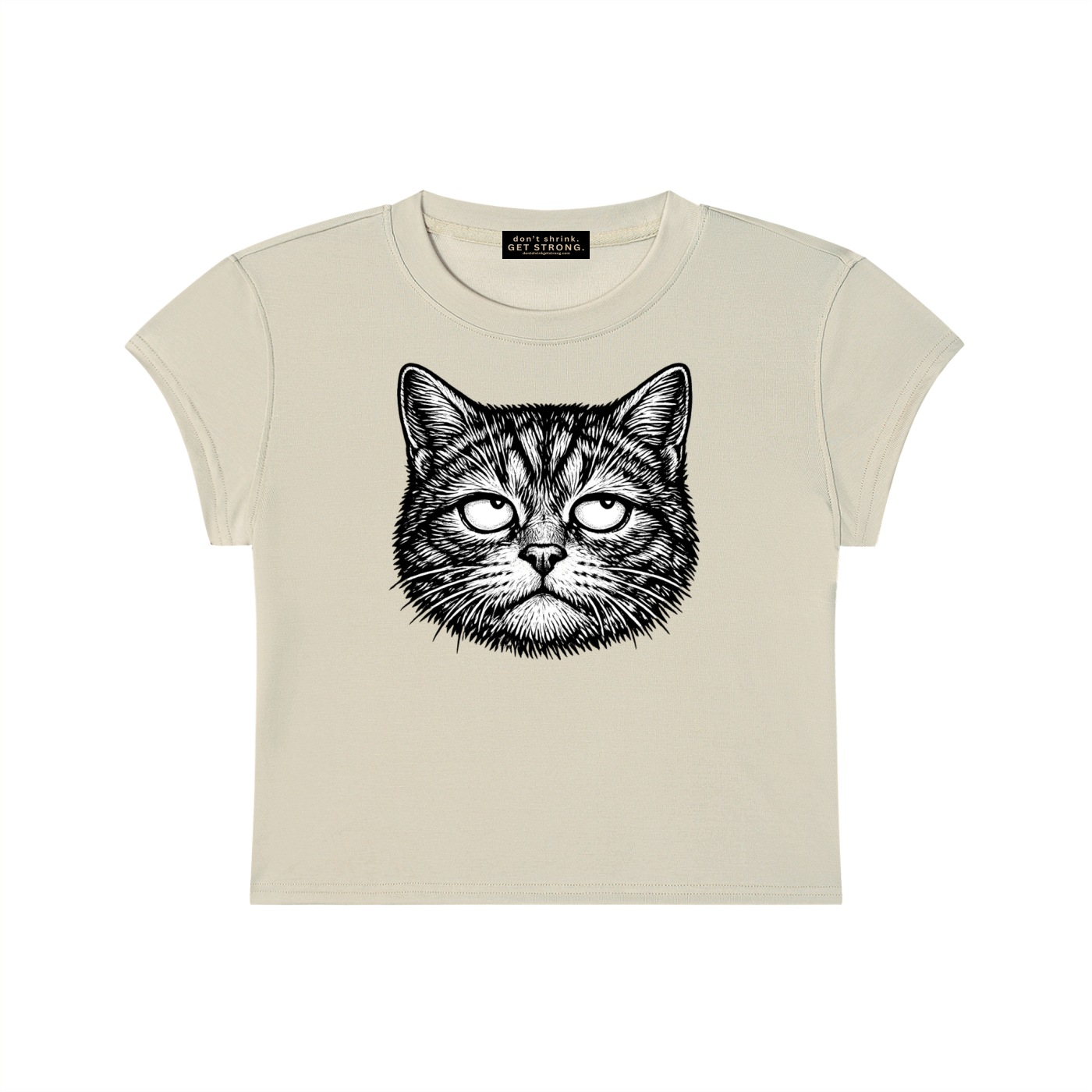 Unbothered Capped Sleeve Crop Tee