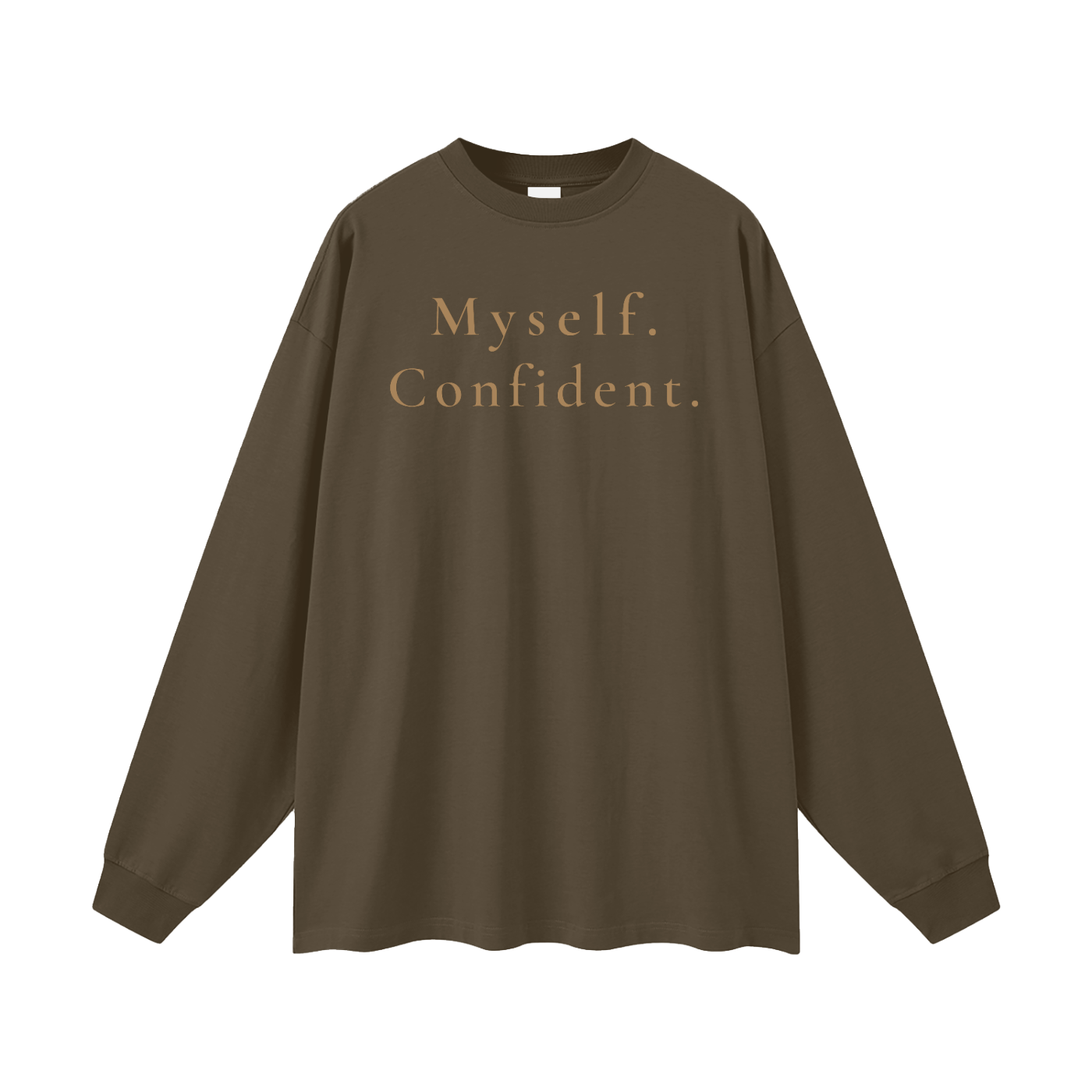 Myself. Confident. Oversized Long Sleeve Tee