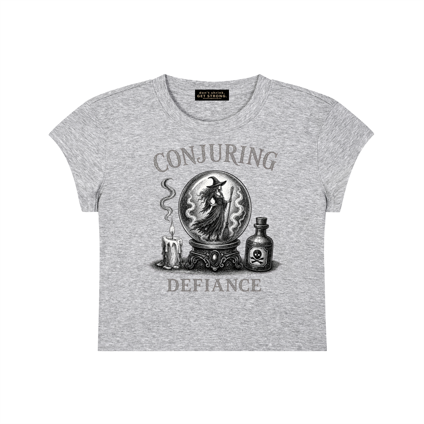 Conjuring Defiance Capped Sleeve Crop Tee