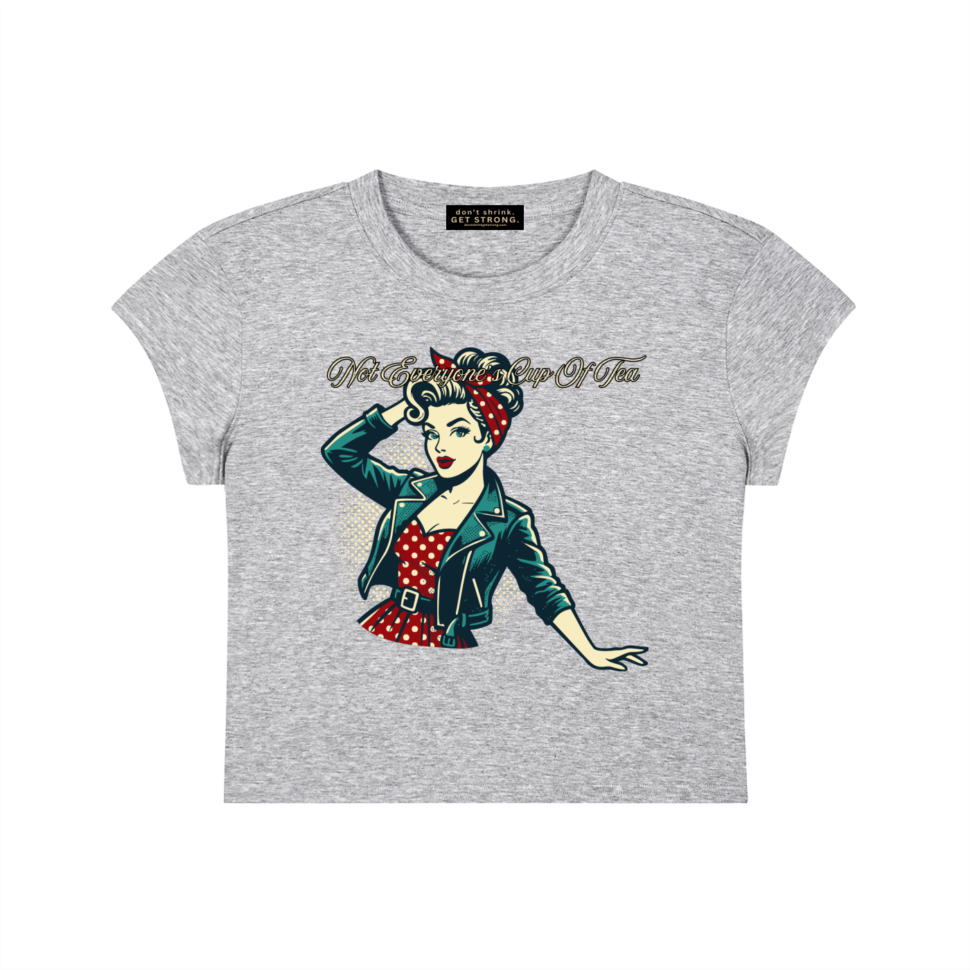 Not Everyone's Cup Of Tea Capped Sleeve Crop Tee