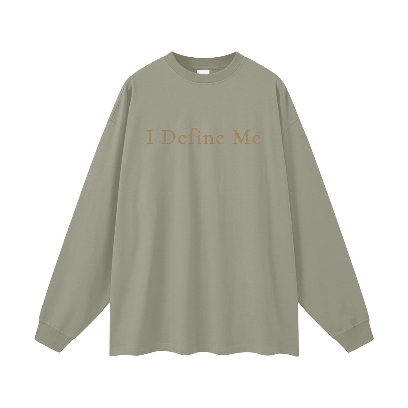 I Define Me Oversized Long Sleeve Tee