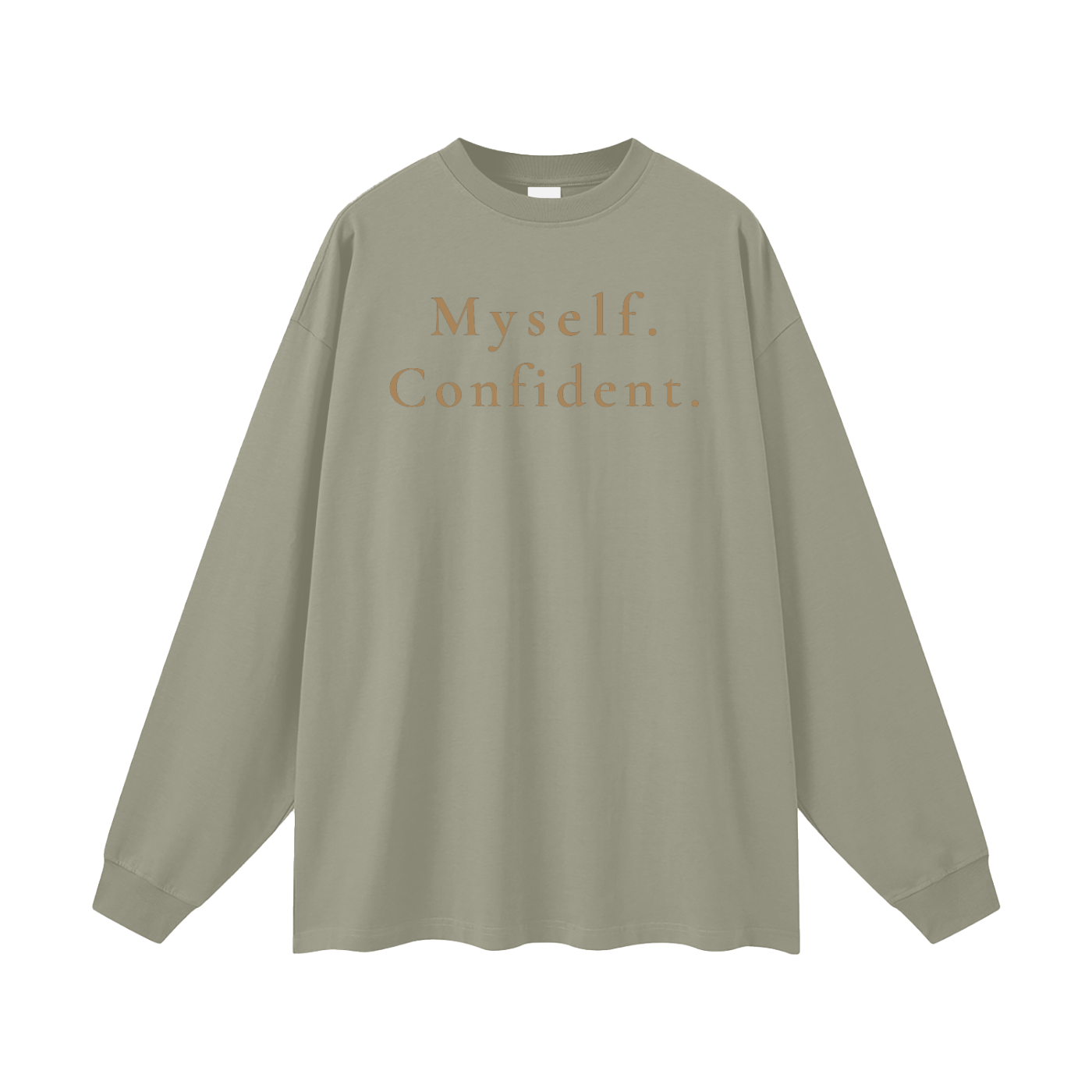 Myself. Confident. Oversized Long Sleeve Tee