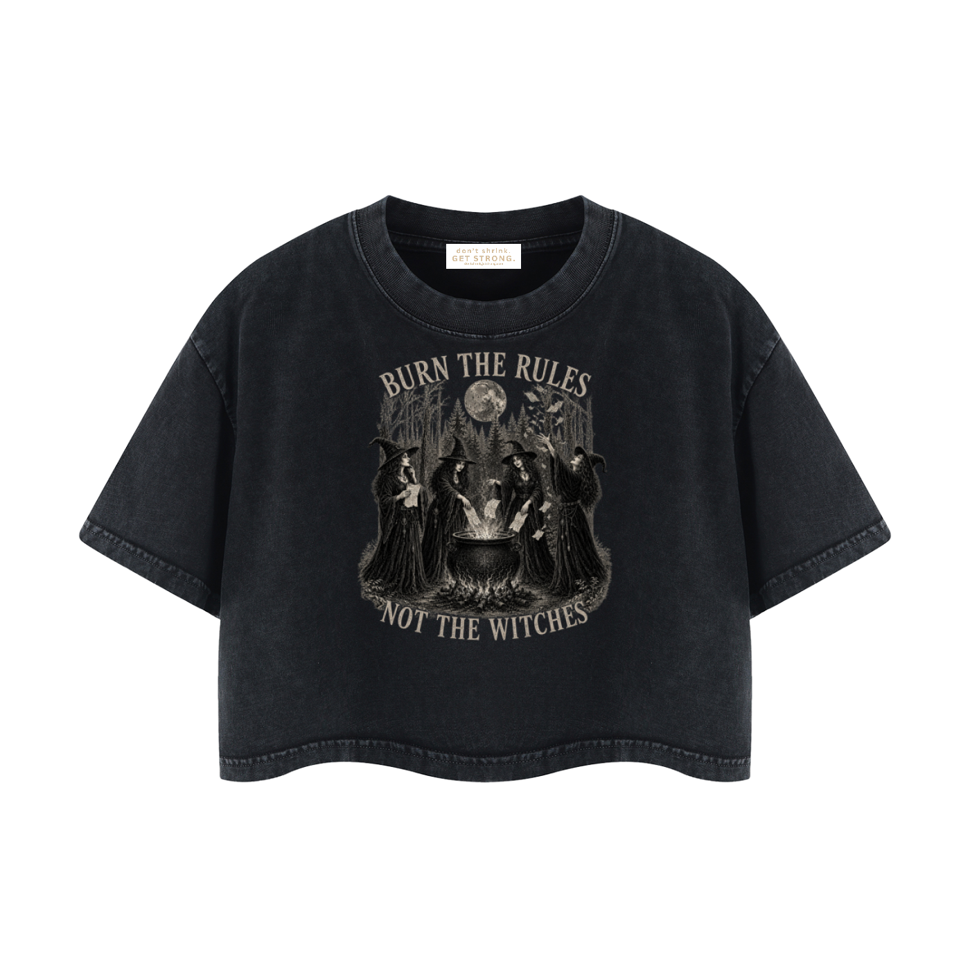 Burn The Rules Not The Witches Cropped Boxy Tee