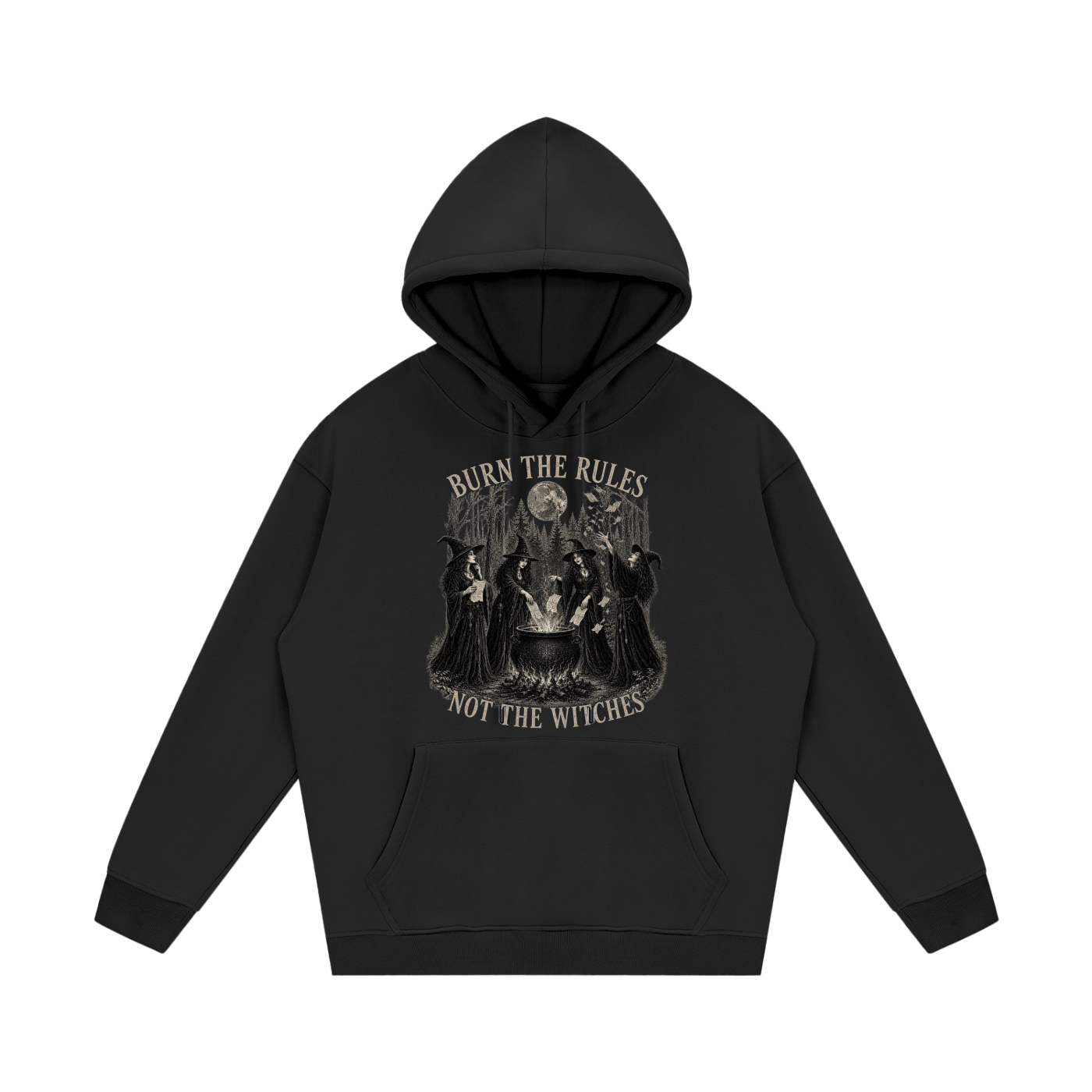 Burn The Rules Not The Witches Fleece Hoodie