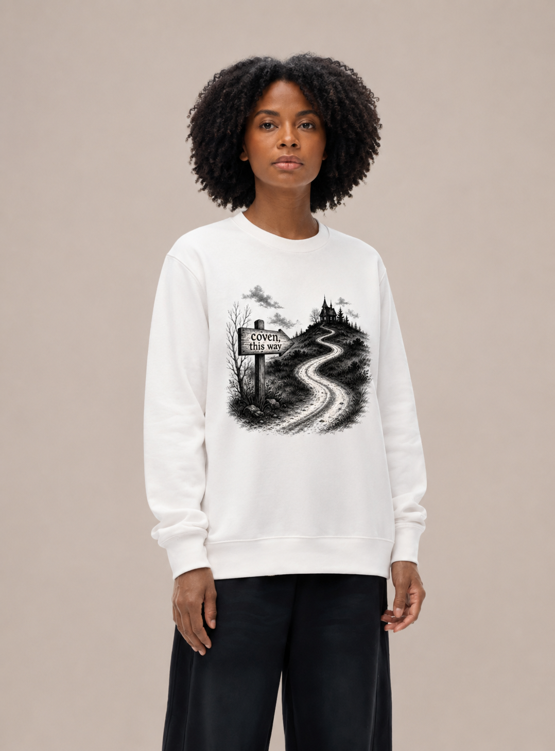 Coven This Way Oversized Crewneck Sweatshirt
