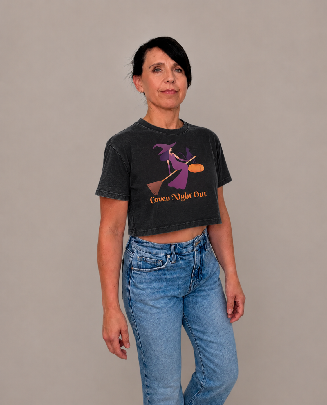 Coven Night Out Cropped Boxy Tee