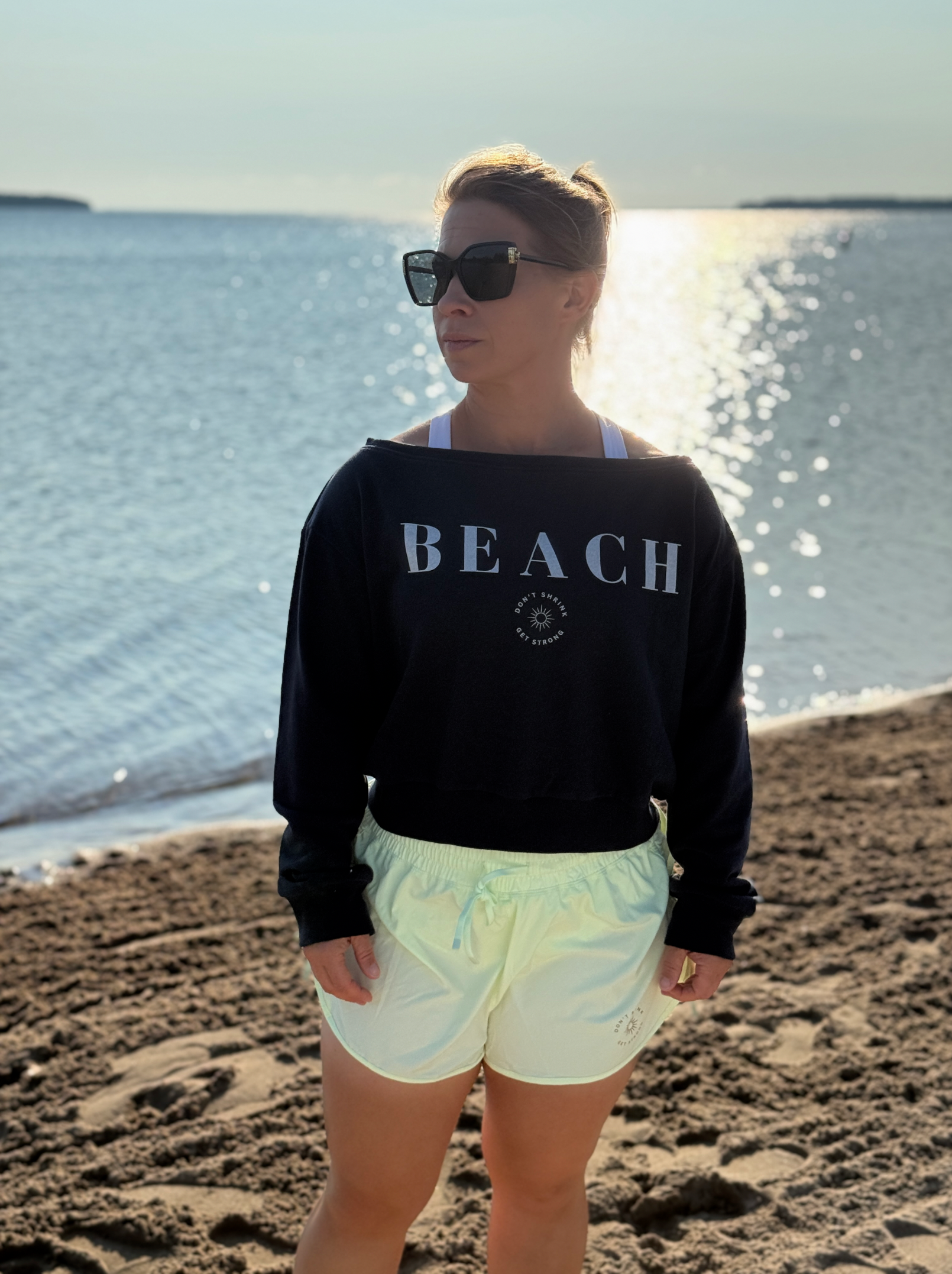 Coastal Off-Shoulder Sweatshirt