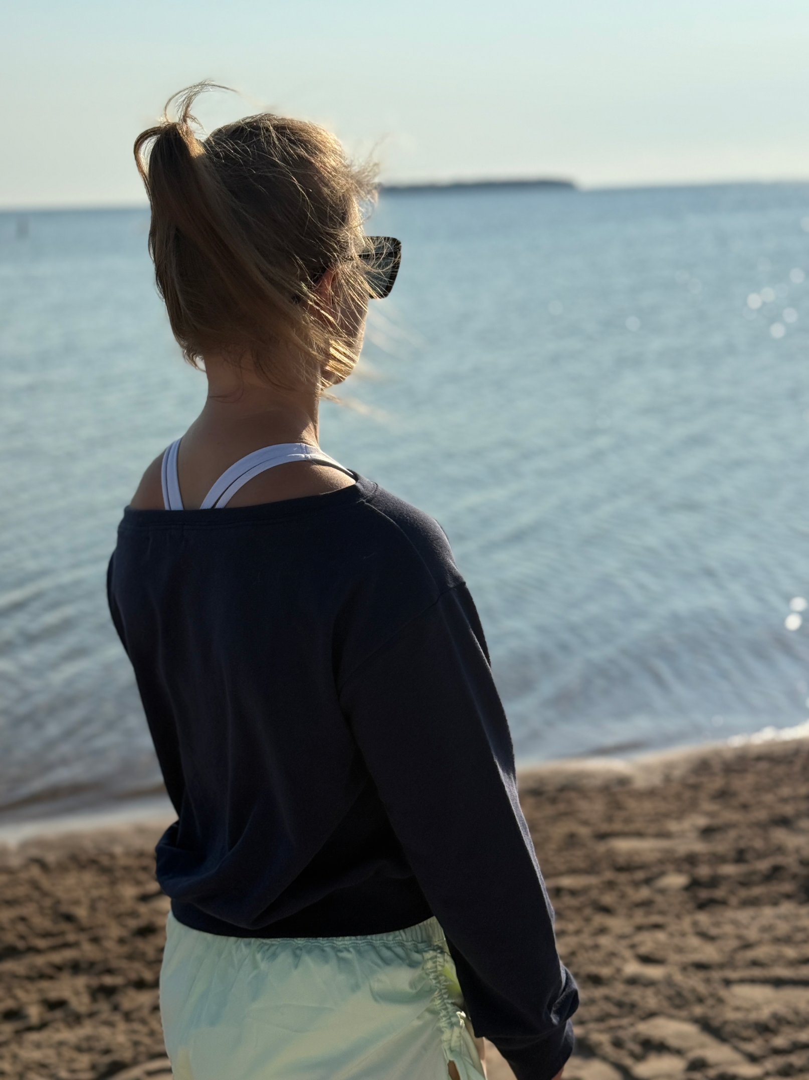 Coastal Off-Shoulder Sweatshirt