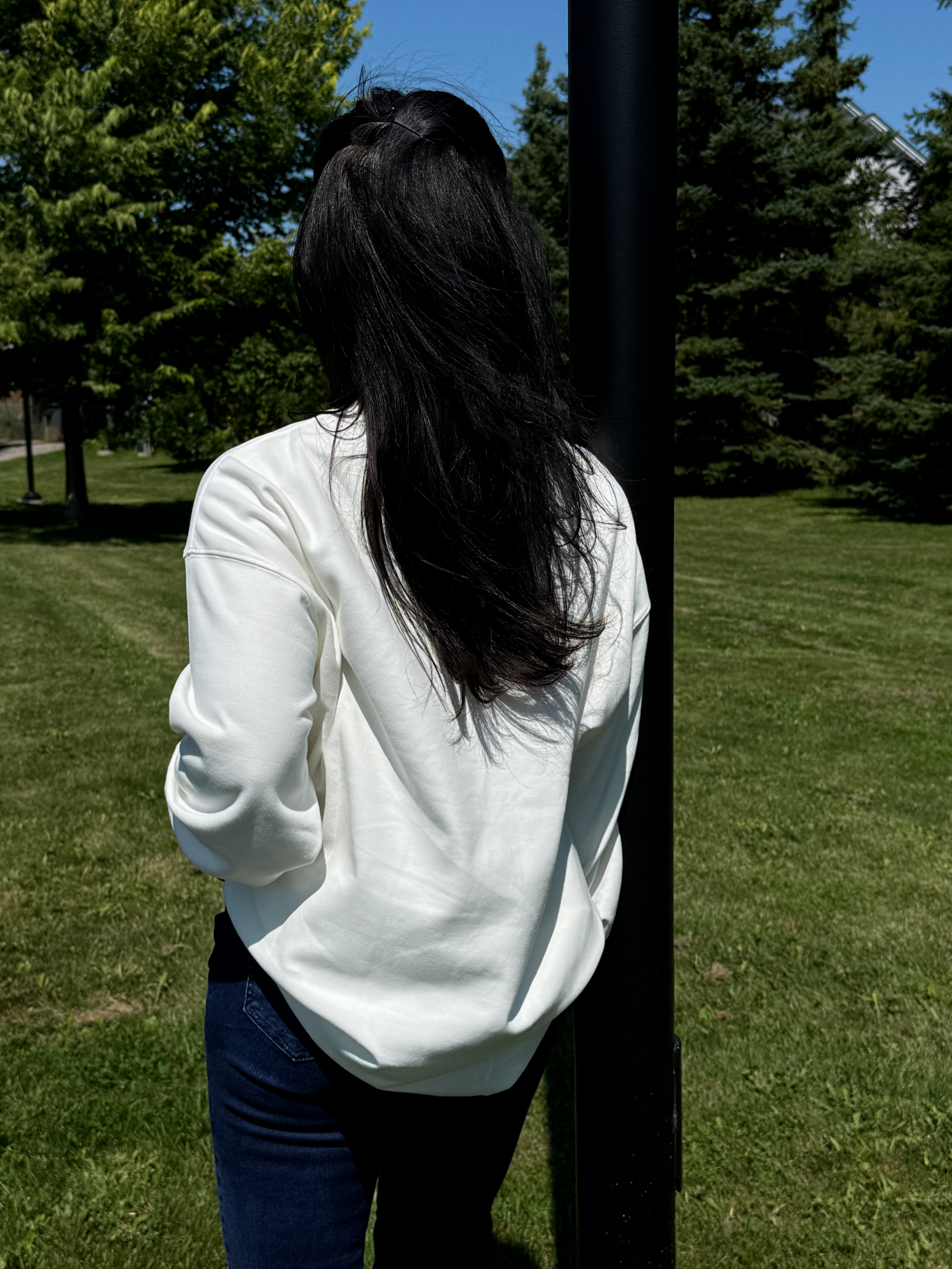 Private Label Knitted Neck Oversized Sweatshirt