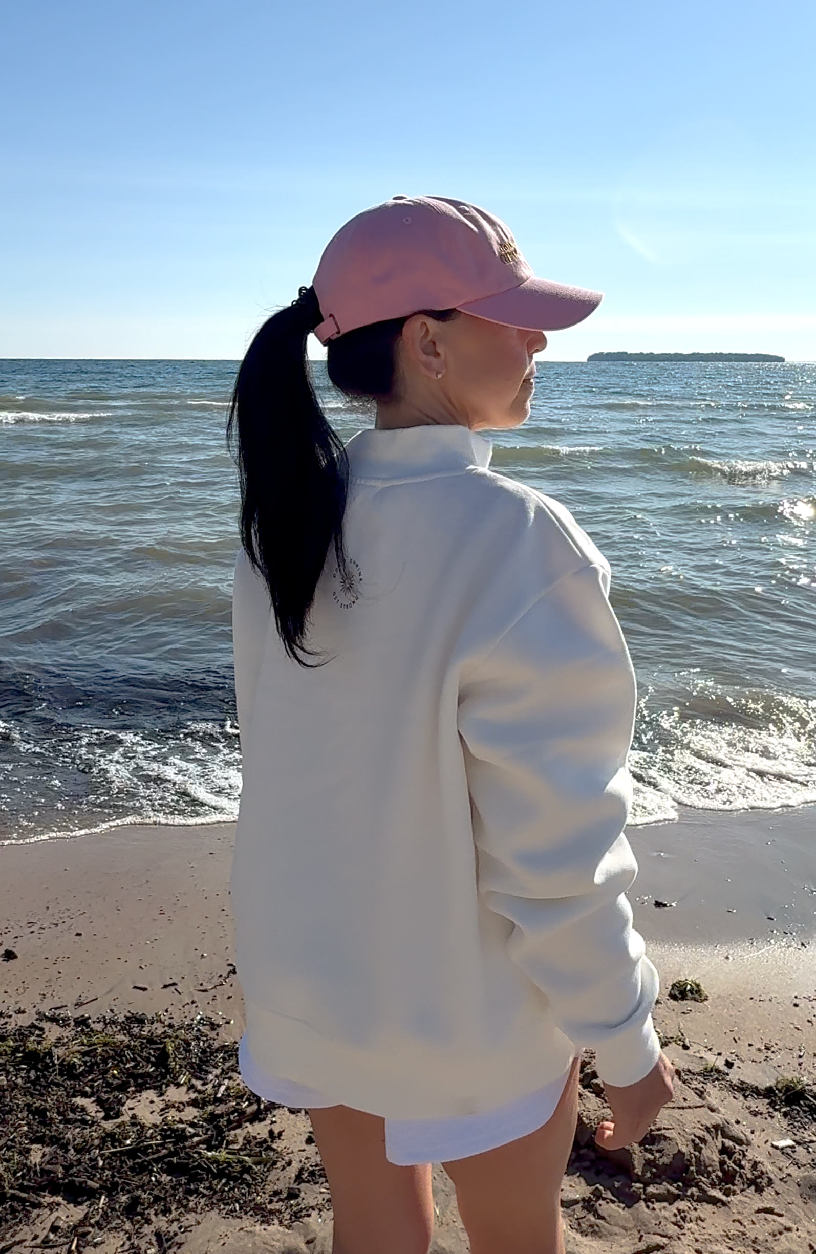 The Essential Mock-Neck Fleece Oversized Sweatshirt