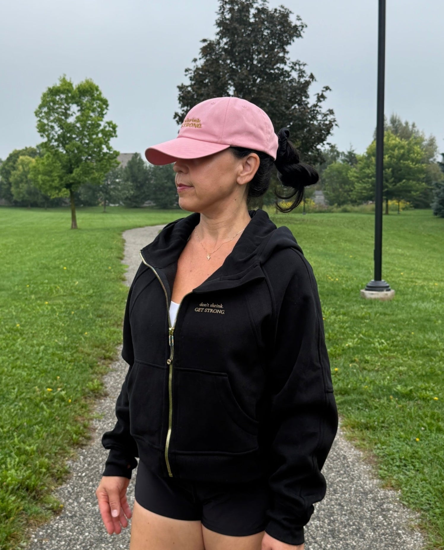 Don't Shrink. GET STRONG.™ – Cropped Zip Hoodie