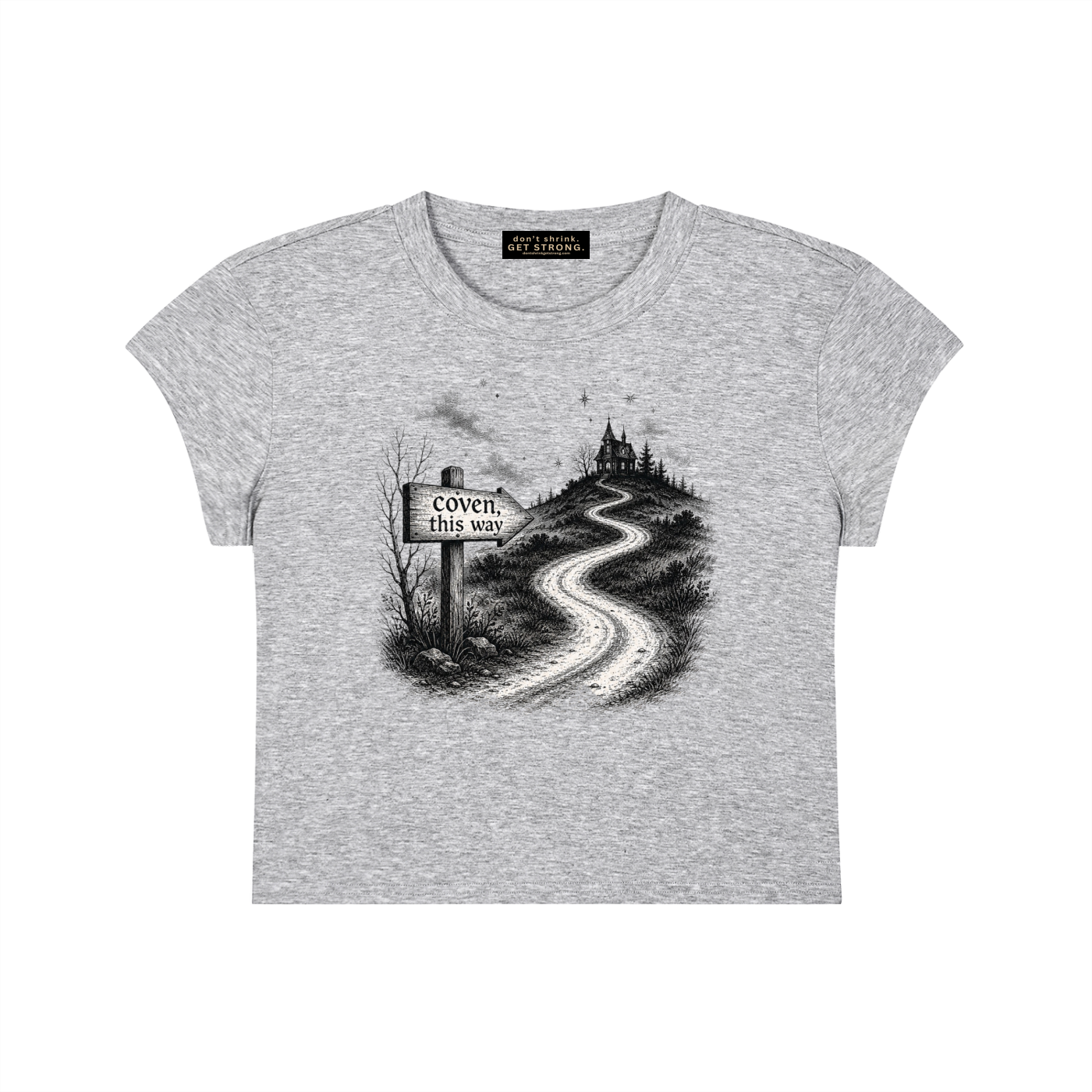 Coven This Way Capped Sleeve Crop Tee