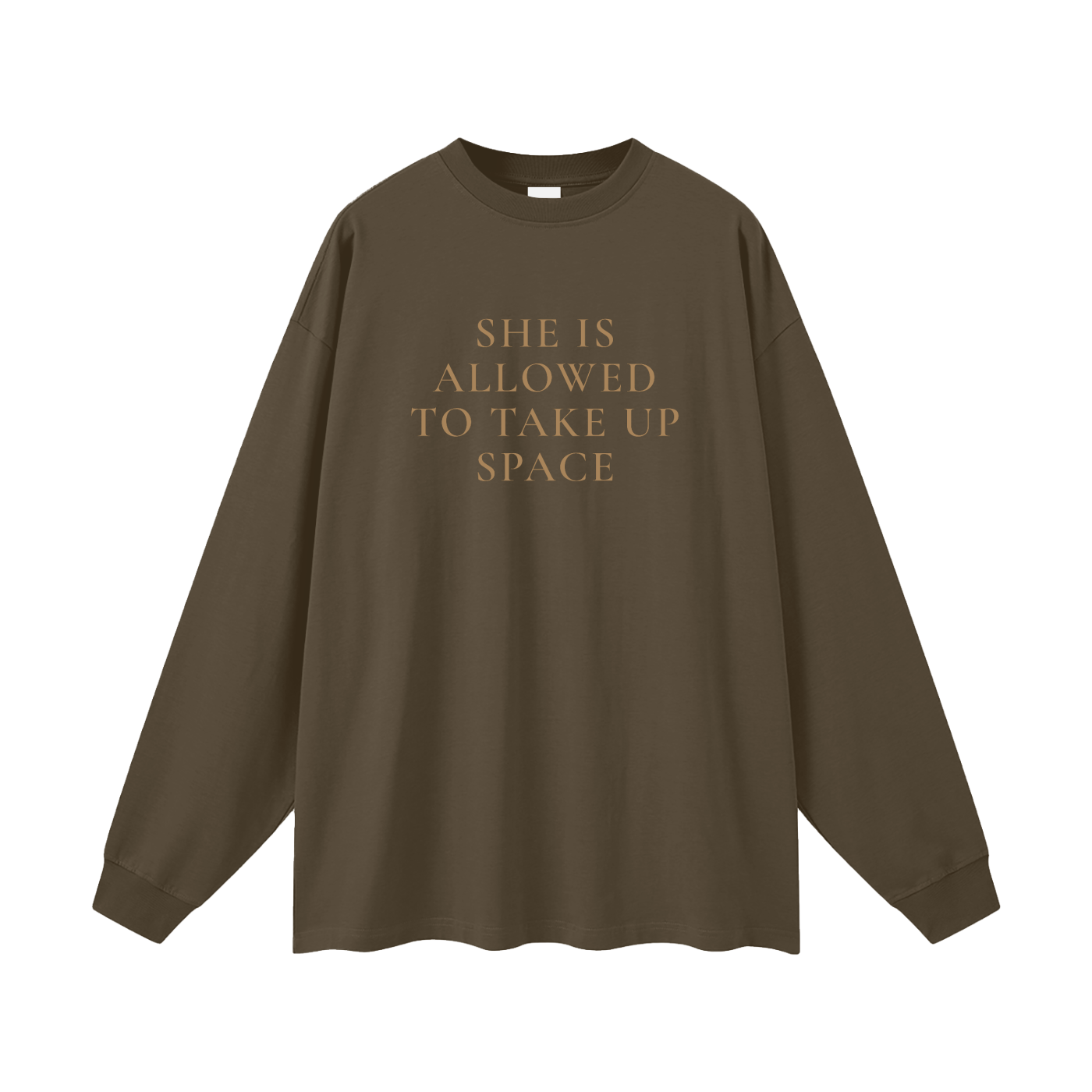 She Is Allowed to Take Up Space Oversized Long Sleeve Tee