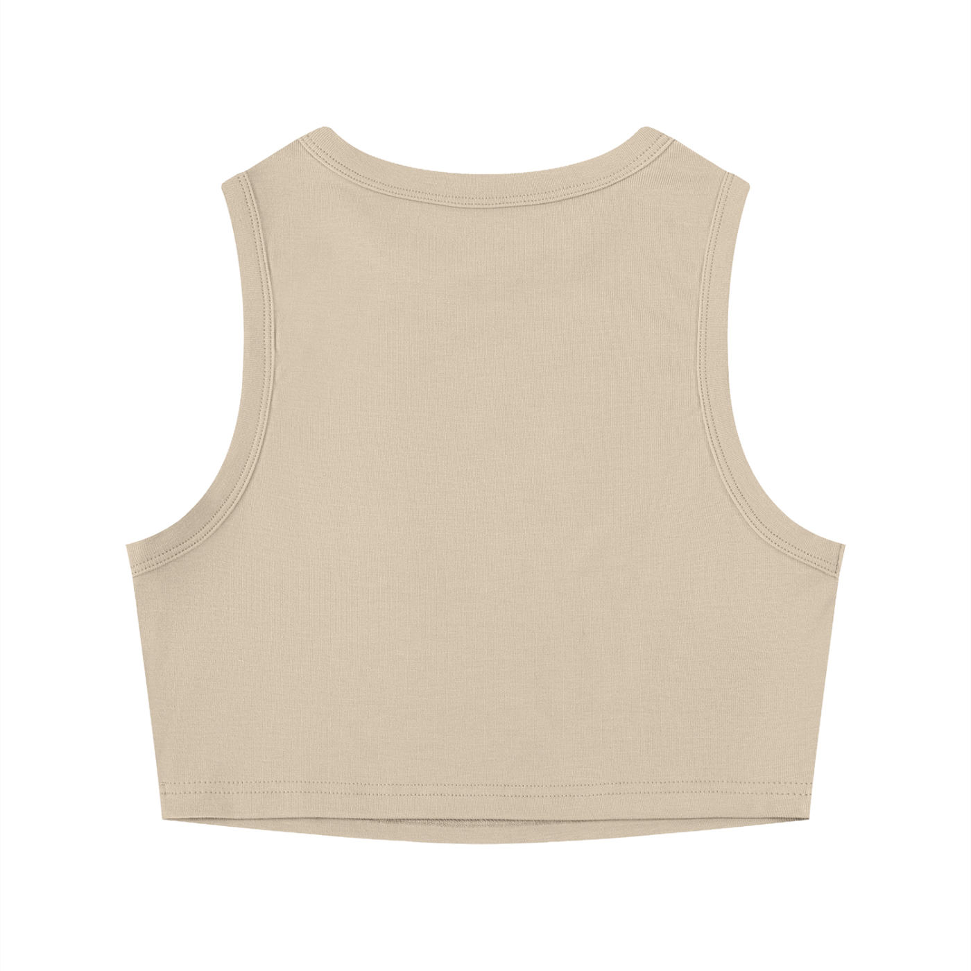 WHO I WANT TO BE – Micro Ribbed Cropped Tank, Khaki