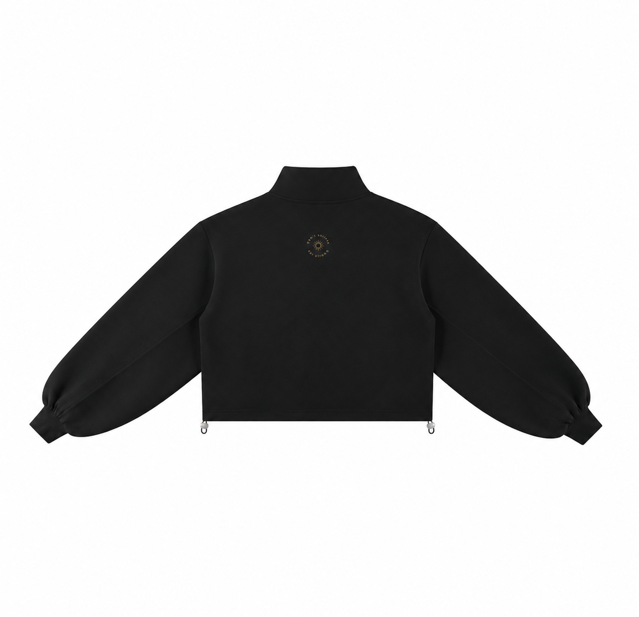 Mock Neck Cotton Blend Pull-Over