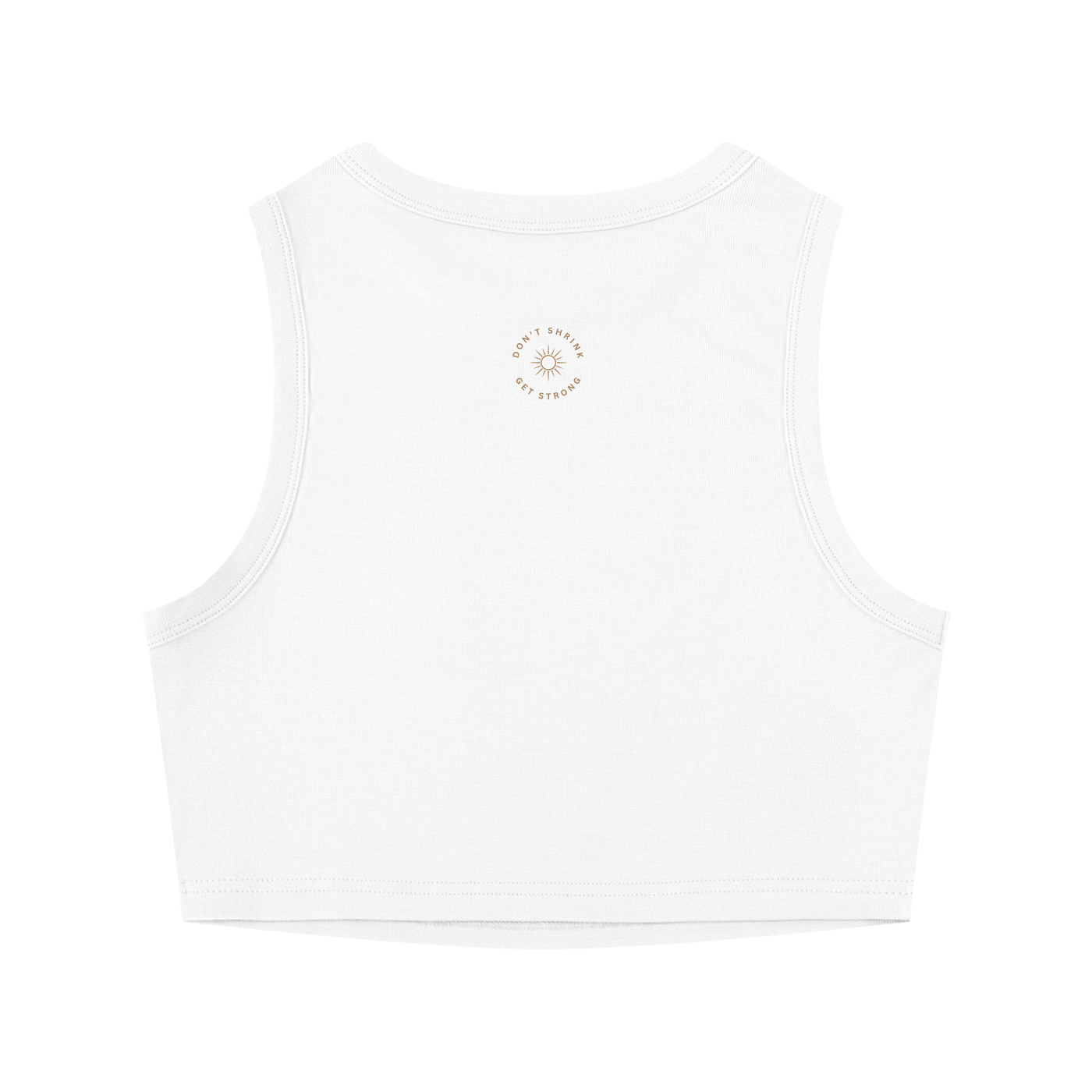 WHO I WANT TO BE – Micro Ribbed Cropped Tank, White