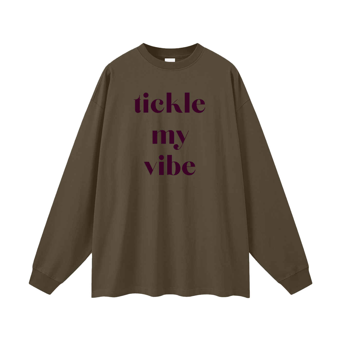Tickle My Vibe Oversized Long Sleeve Tee