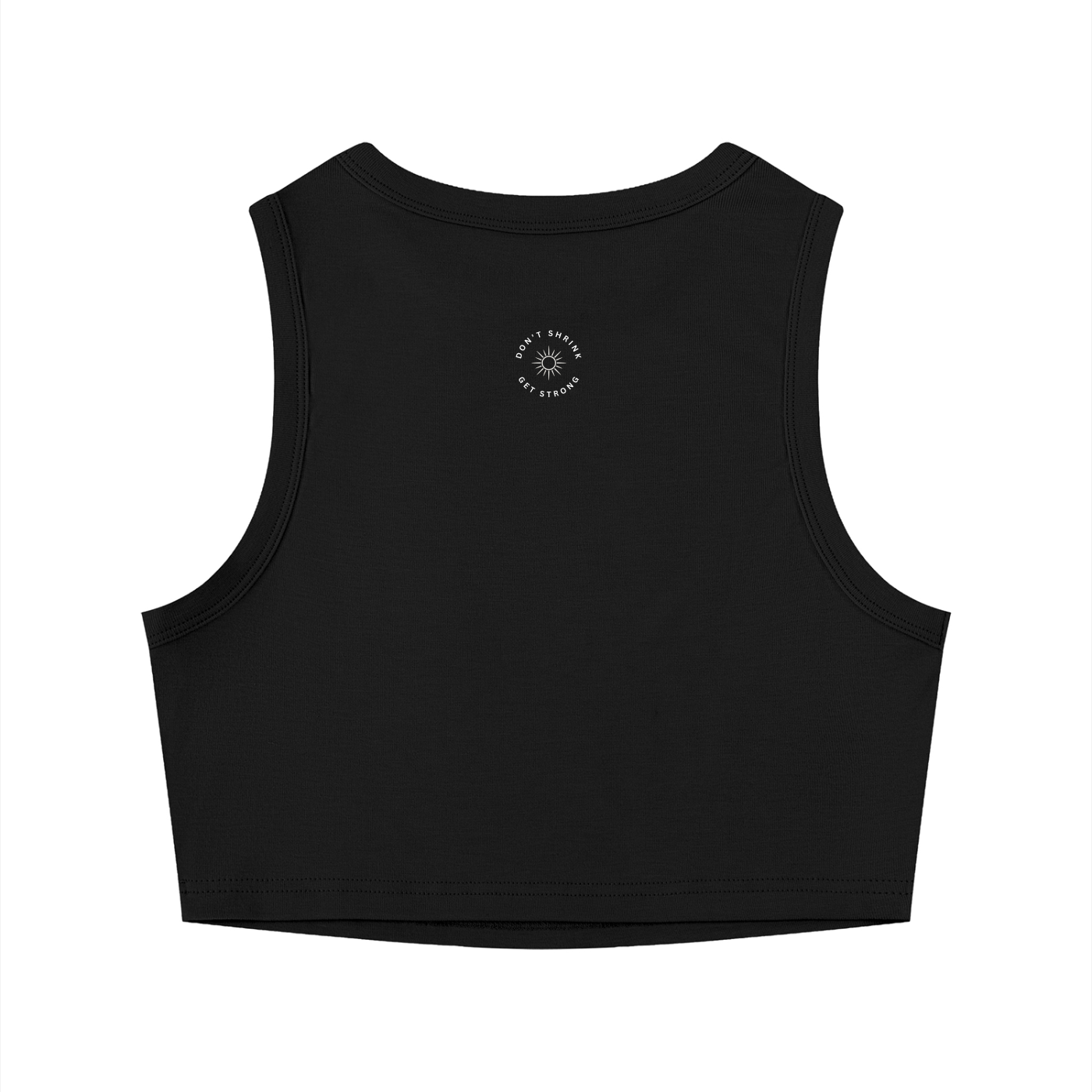 WHO I WANT TO BE – Micro Ribbed Cropped Tank, Black