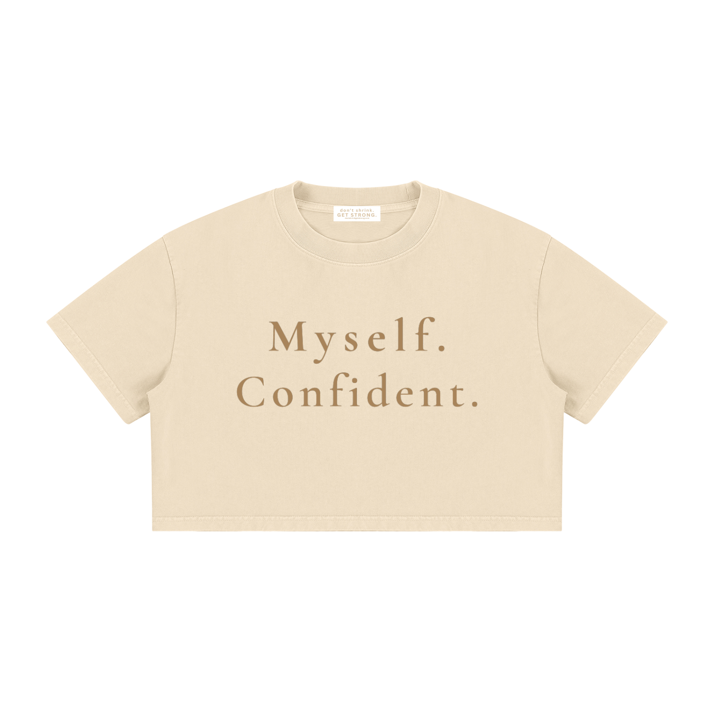 Myself. Confident. Cropped Boxy Tee