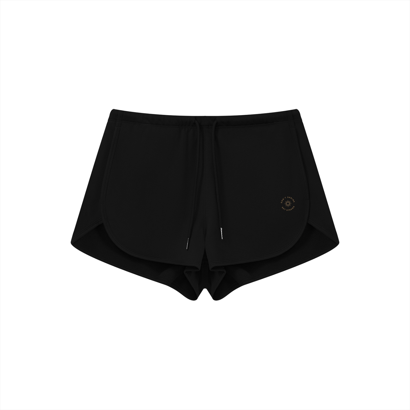 Cotton Blend Drawstring Shorts