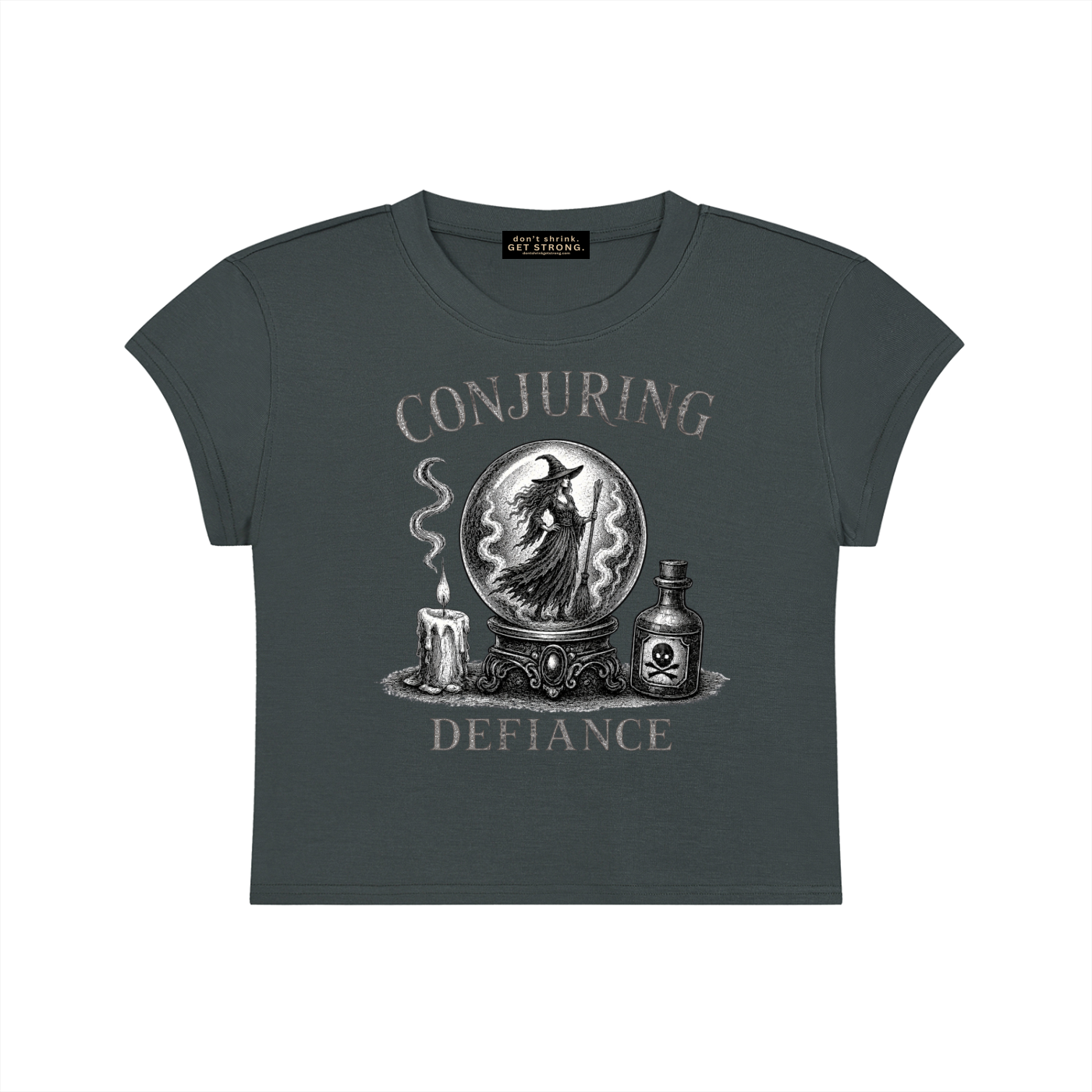Conjuring Defiance Capped Sleeve Crop Tee