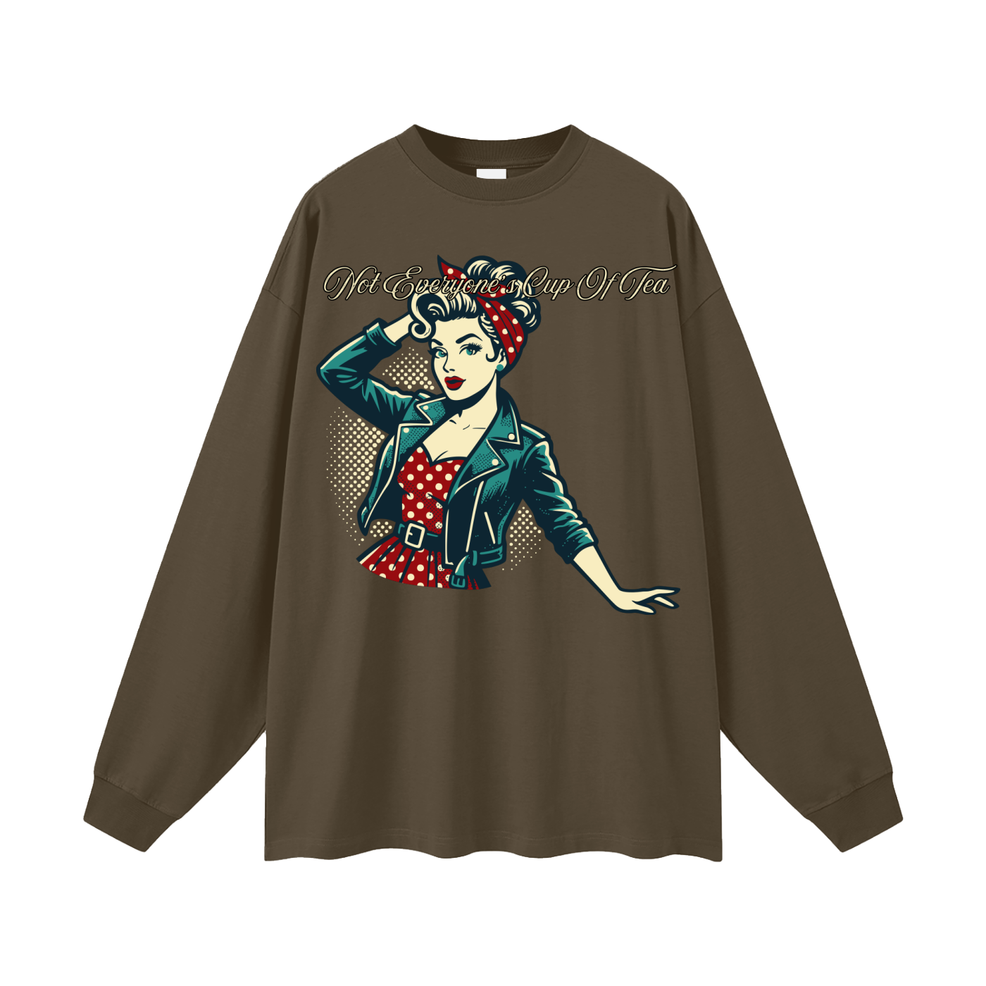Not Everyone's Cup Of Tea Oversized Long Sleeve Tee