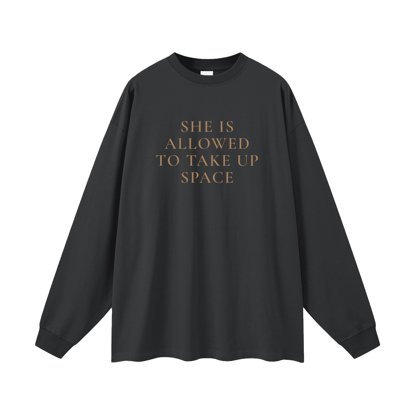 She Is Allowed to Take Up Space Oversized Long Sleeve Tee