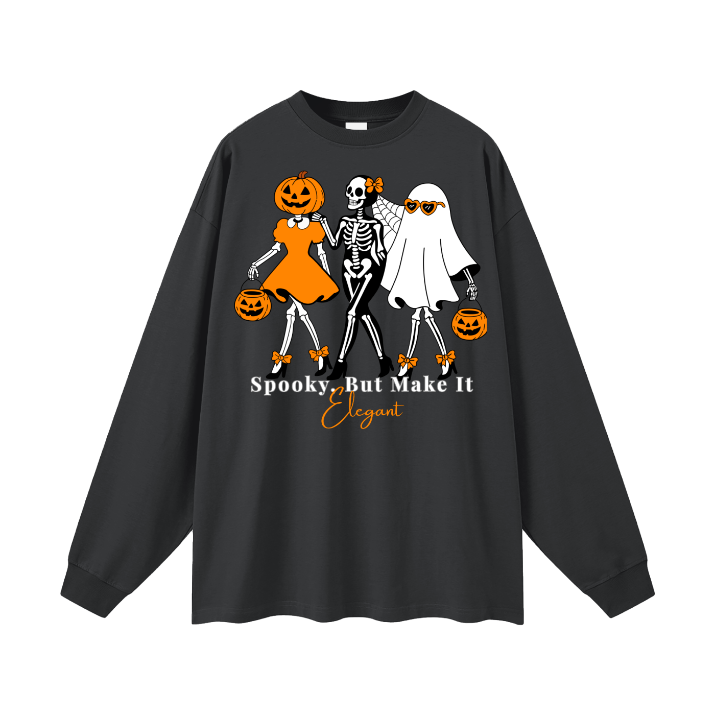 Spooky, But Make It Elegant Oversized Long Sleeve Tee