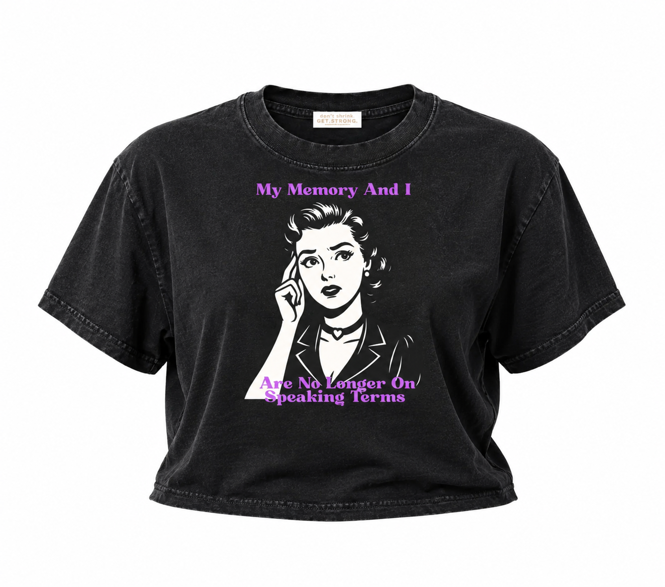 My Memory and I Are No Longer on Speaking Term Cropped Boxy Tee