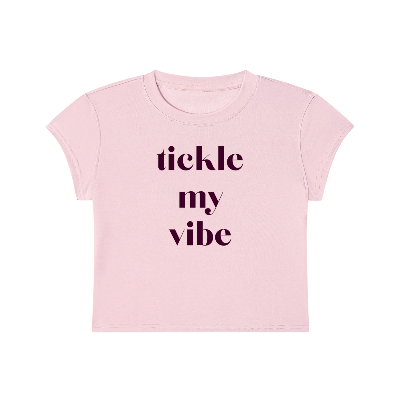 Tickle My Vibe Capped Sleeve Crop Tee