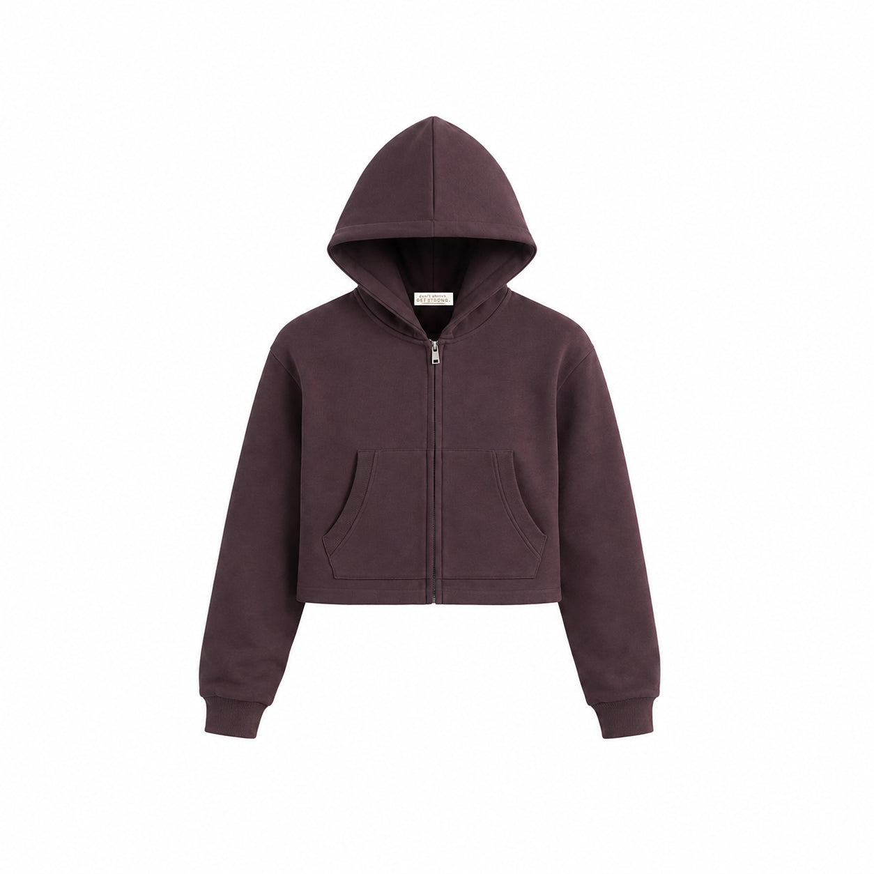 Signature Cropped Zip Hoodie