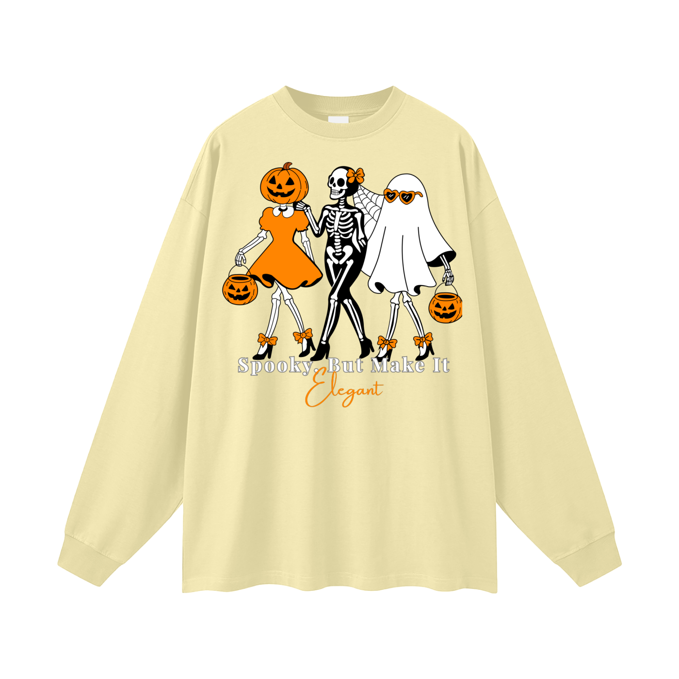 Spooky, But Make It Elegant Oversized Long Sleeve Tee