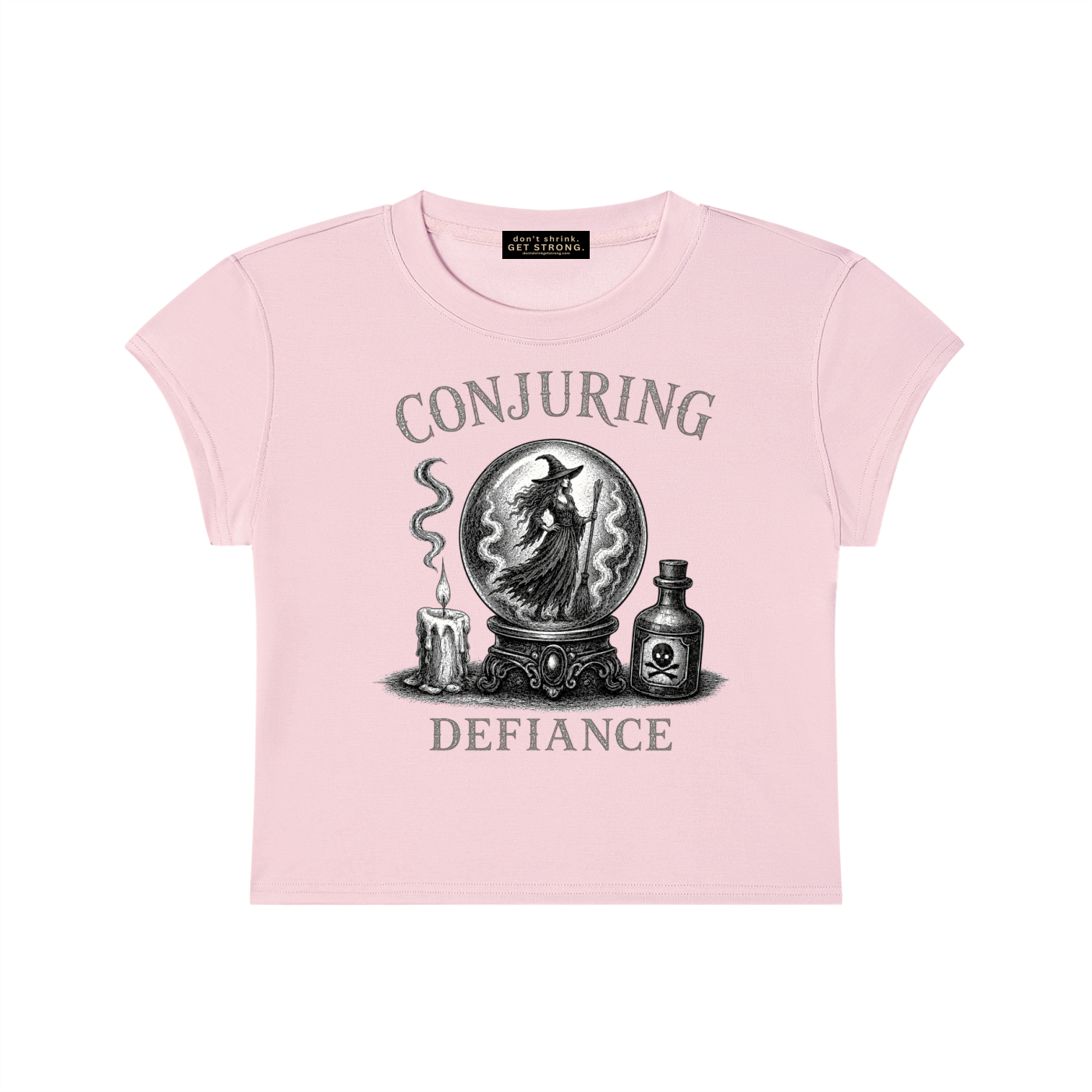 Conjuring Defiance Capped Sleeve Crop Tee