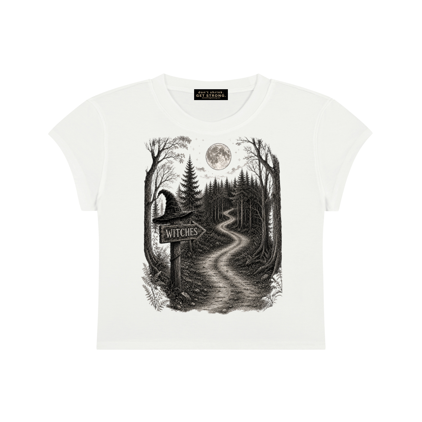 Witches Way Capped Sleeve Crop Tee