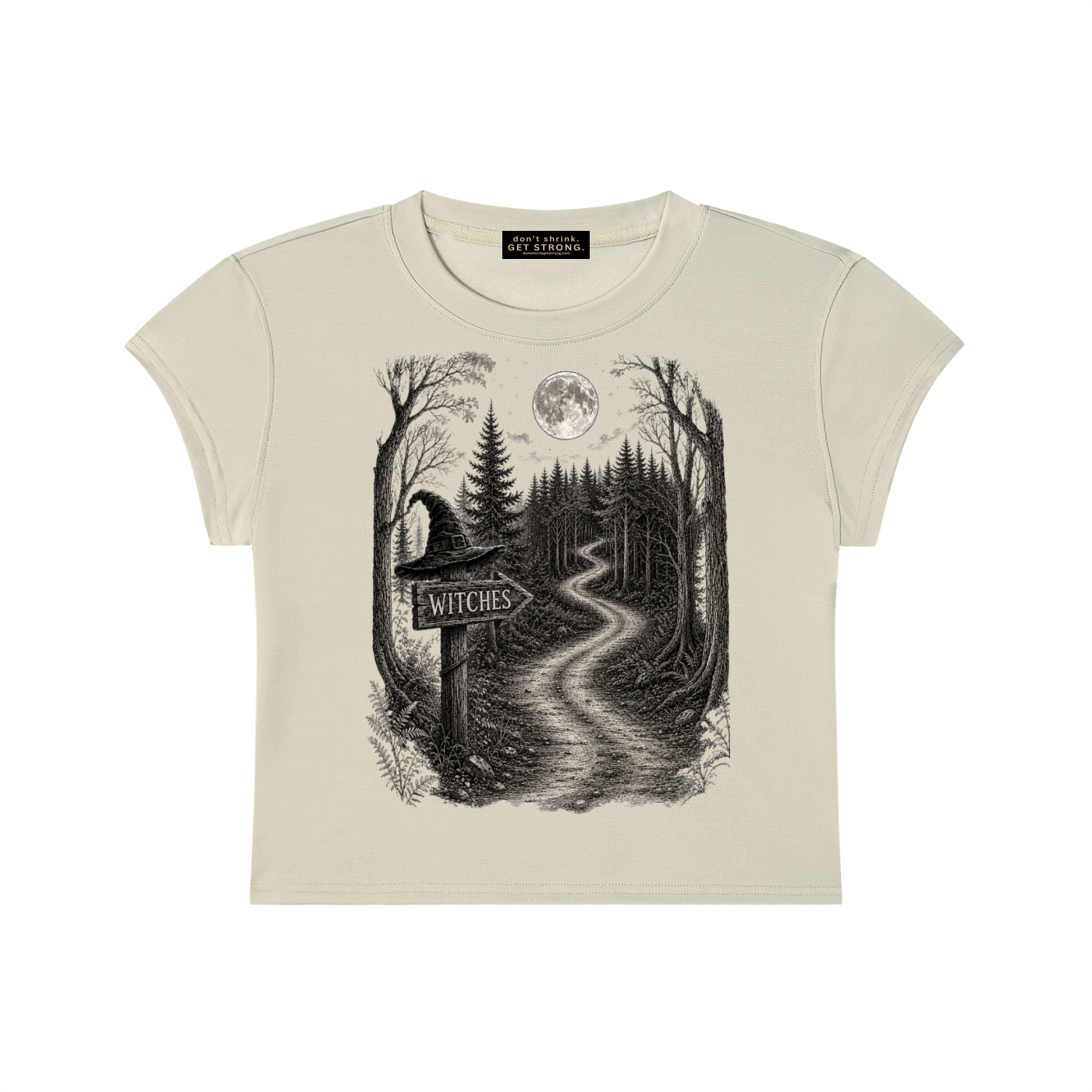 Witches Way Capped Sleeve Crop Tee
