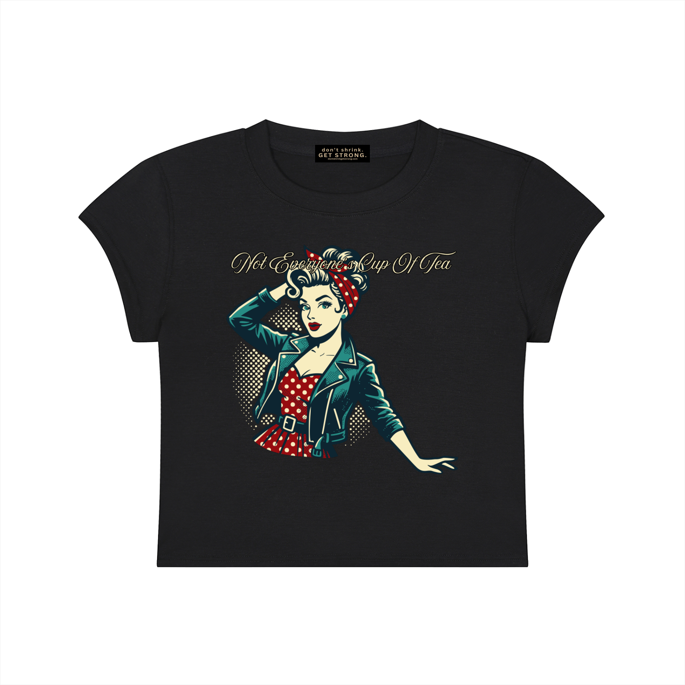 Not Everyone's Cup Of Tea Capped Sleeve Crop Tee