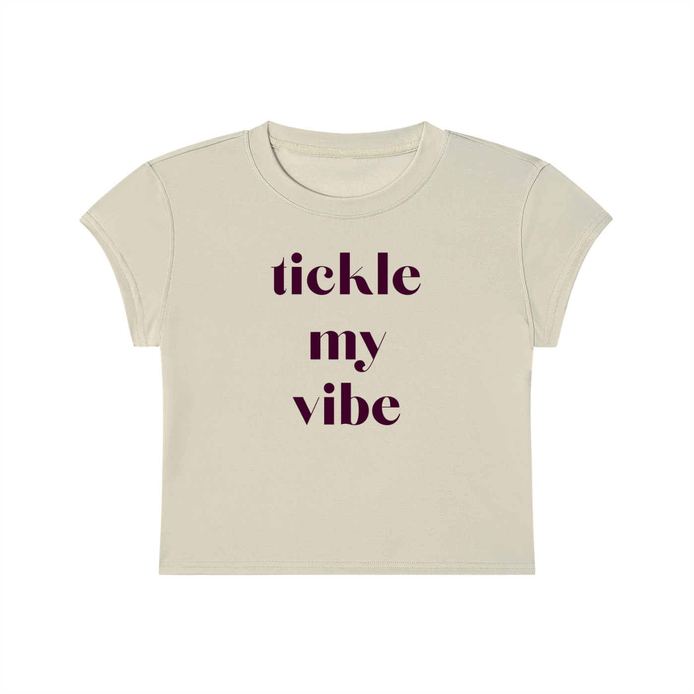 Tickle My Vibe Capped Sleeve Crop Tee