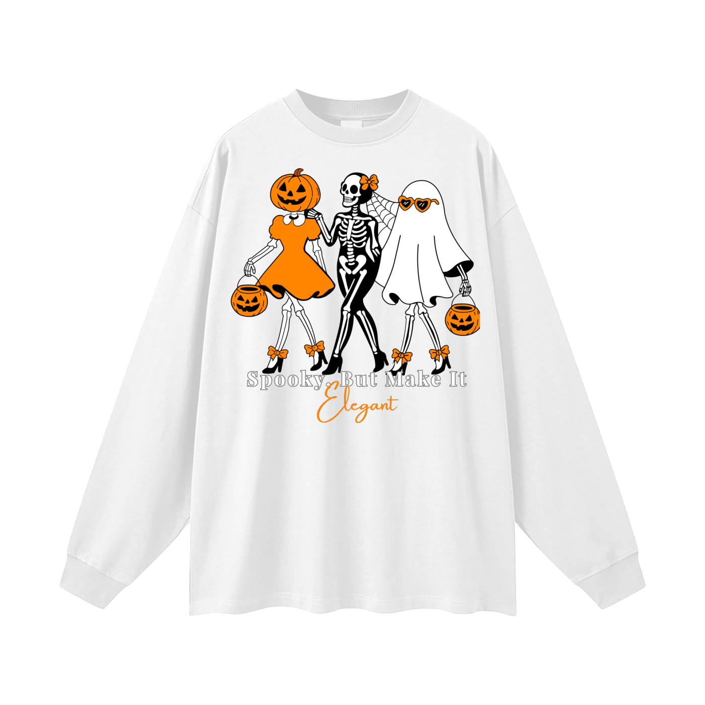 Spooky, But Make It Elegant Oversized Long Sleeve Tee