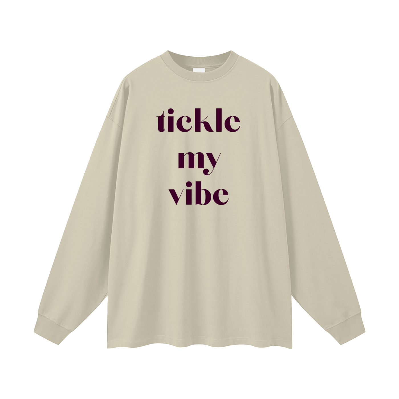 Tickle My Vibe Oversized Long Sleeve Tee