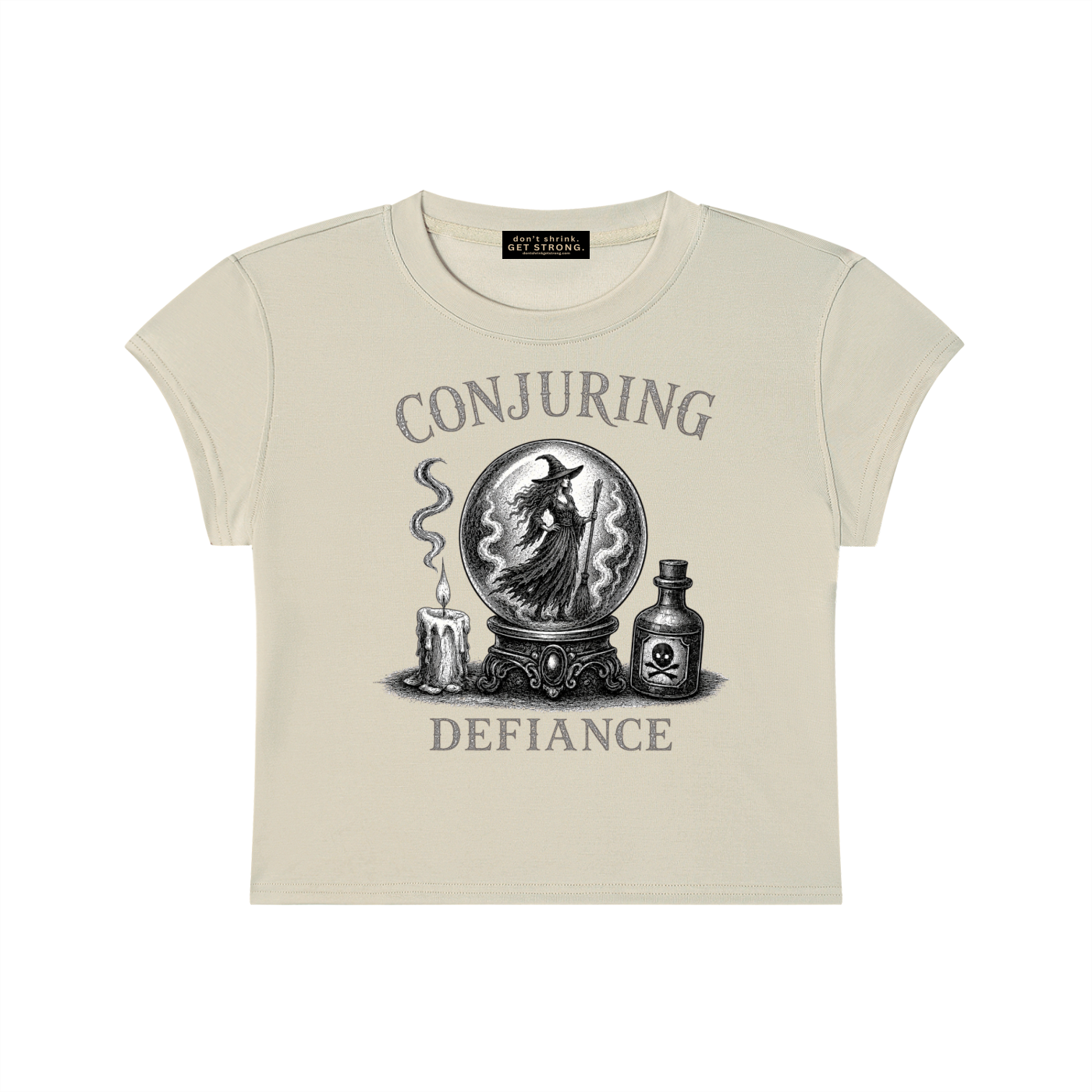 Conjuring Defiance Capped Sleeve Crop Tee
