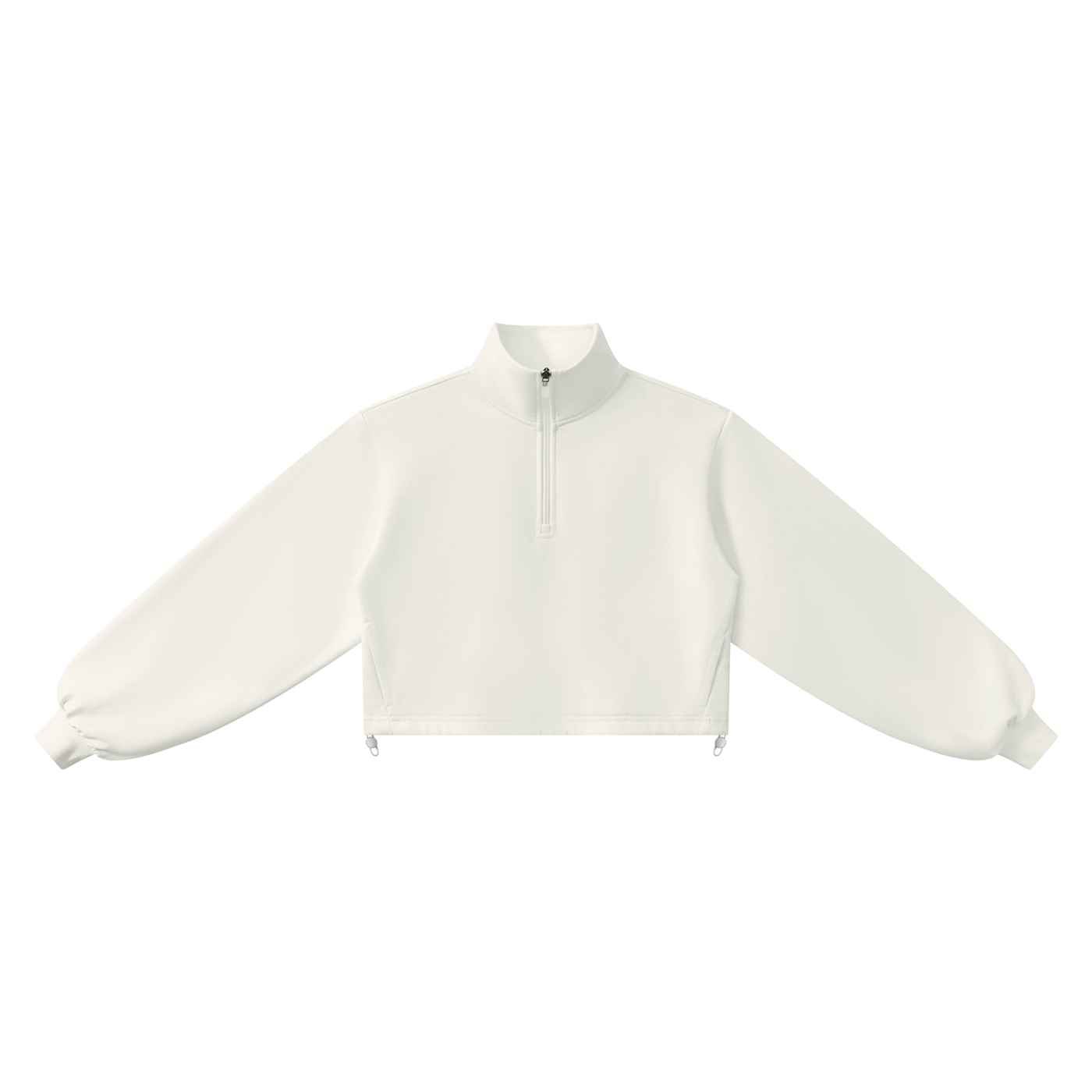 Mock Neck Cotton Blend Pull-Over