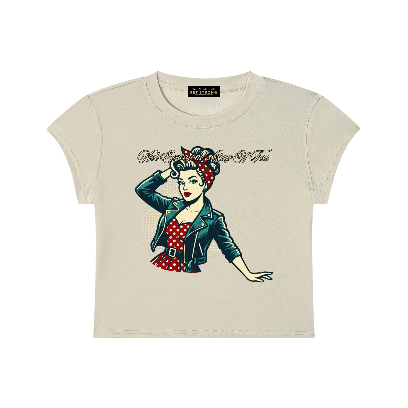 Not Everyone's Cup Of Tea Capped Sleeve Crop Tee