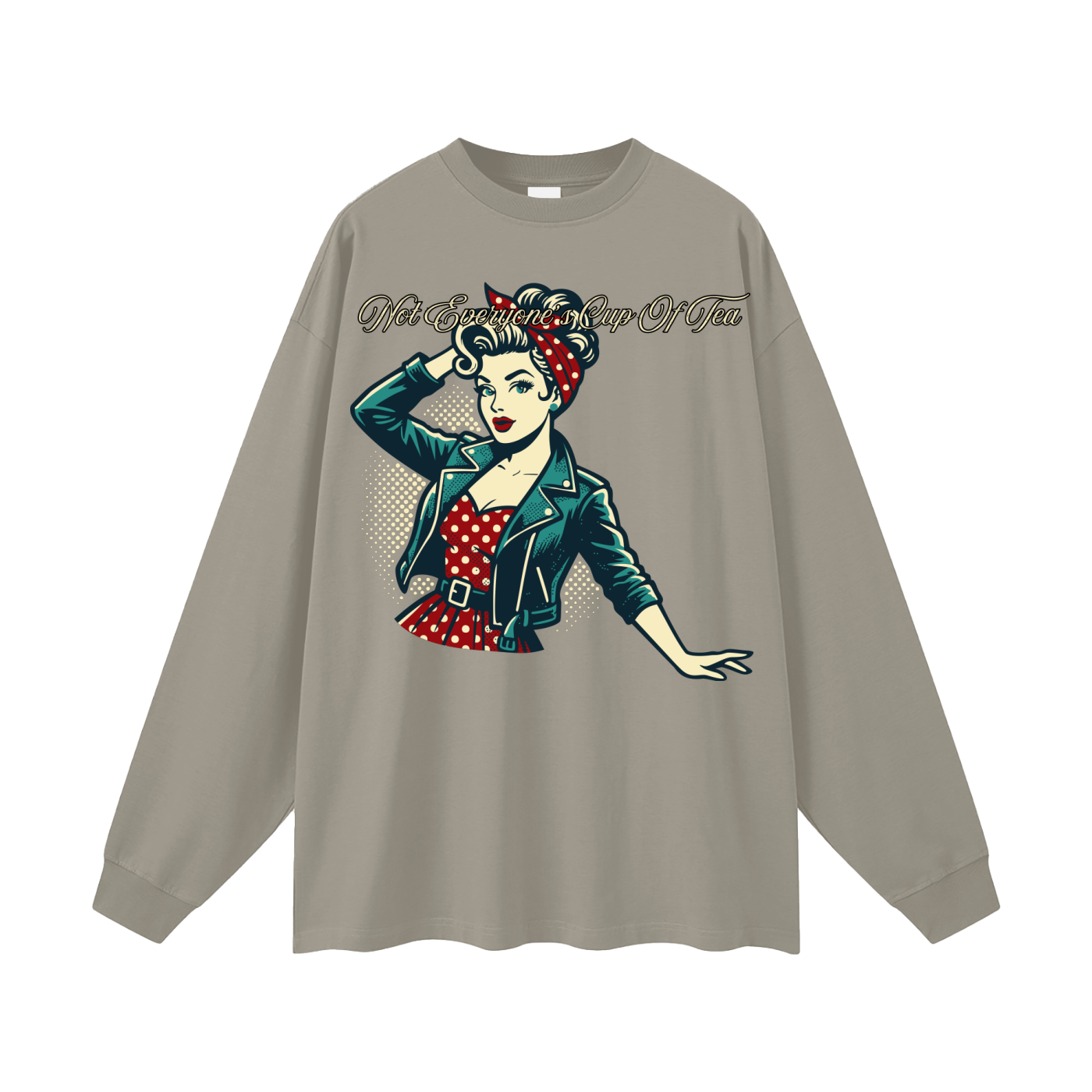 Not Everyone's Cup Of Tea Oversized Long Sleeve Tee