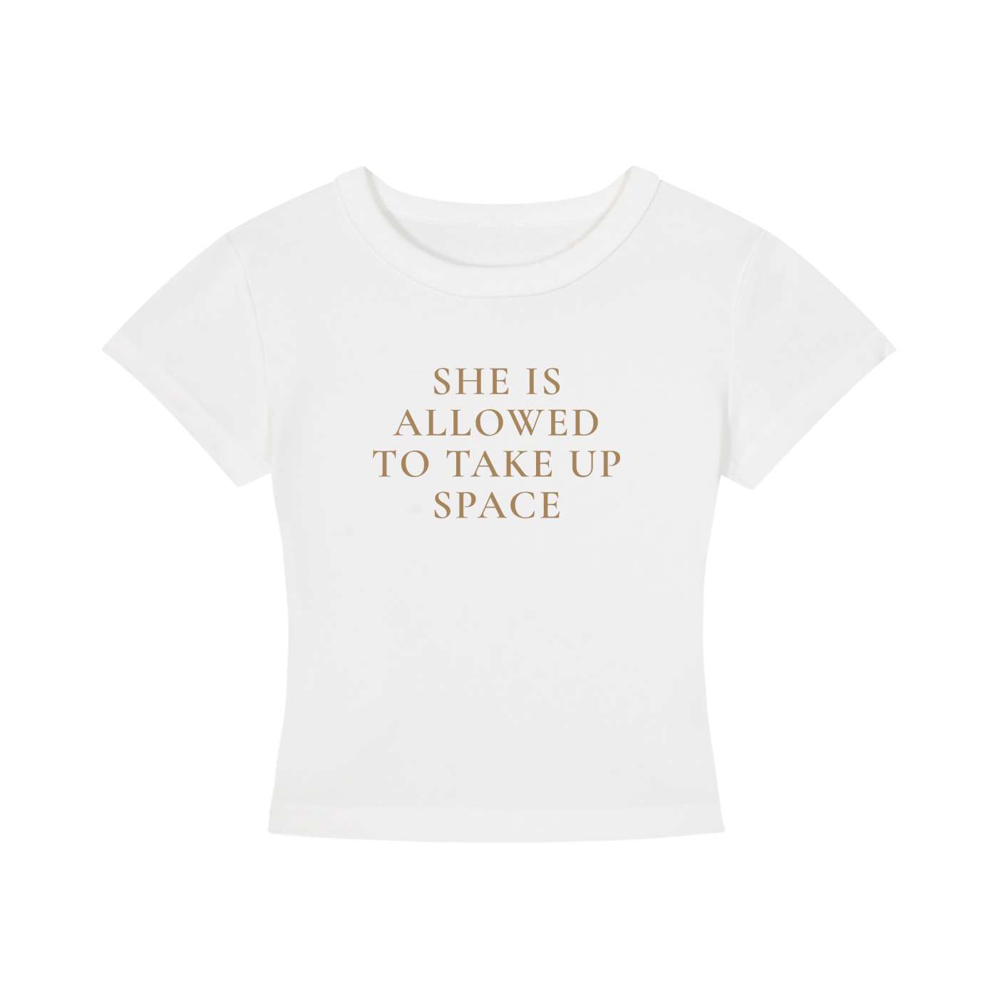 She Is Allowed To Take Up Space Cropped Tee