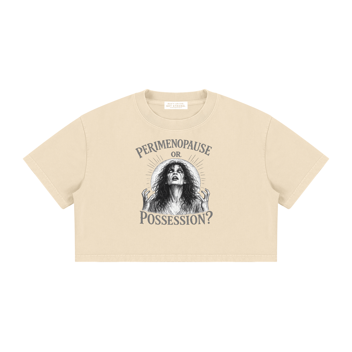 Perimenopause or Possession Cropped Boxy Tee