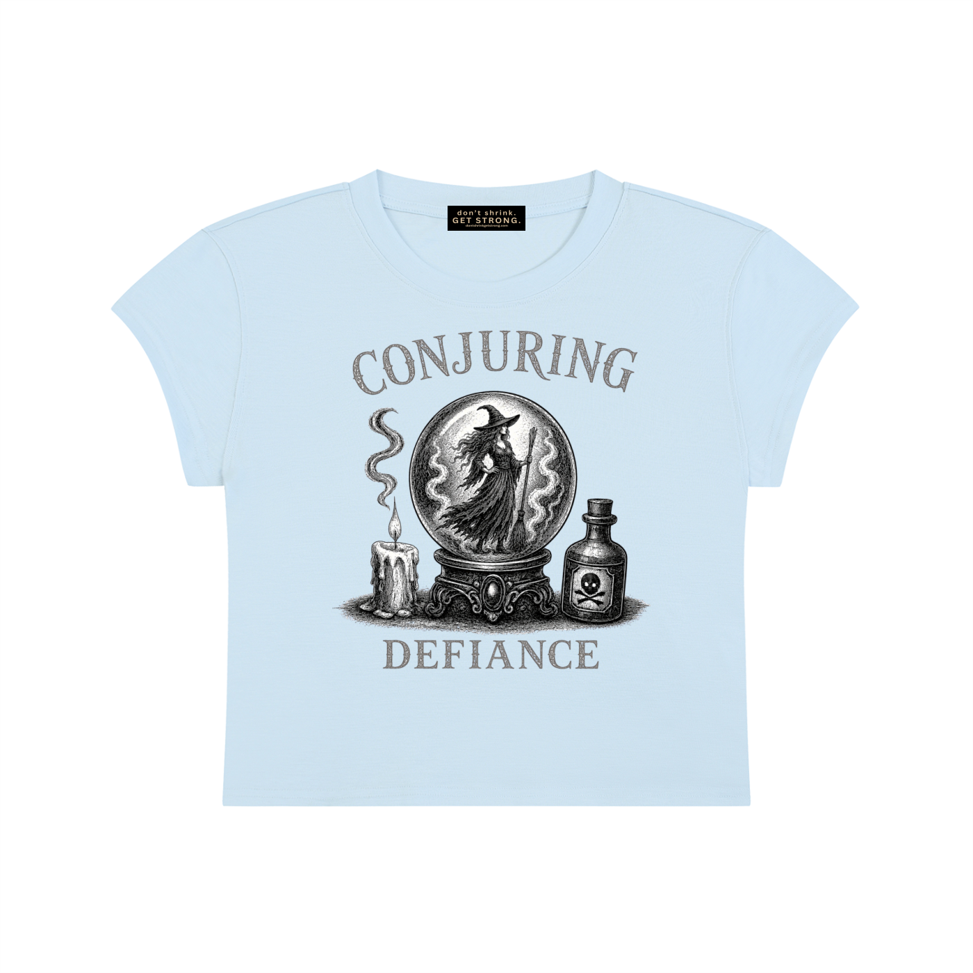 Conjuring Defiance Capped Sleeve Crop Tee